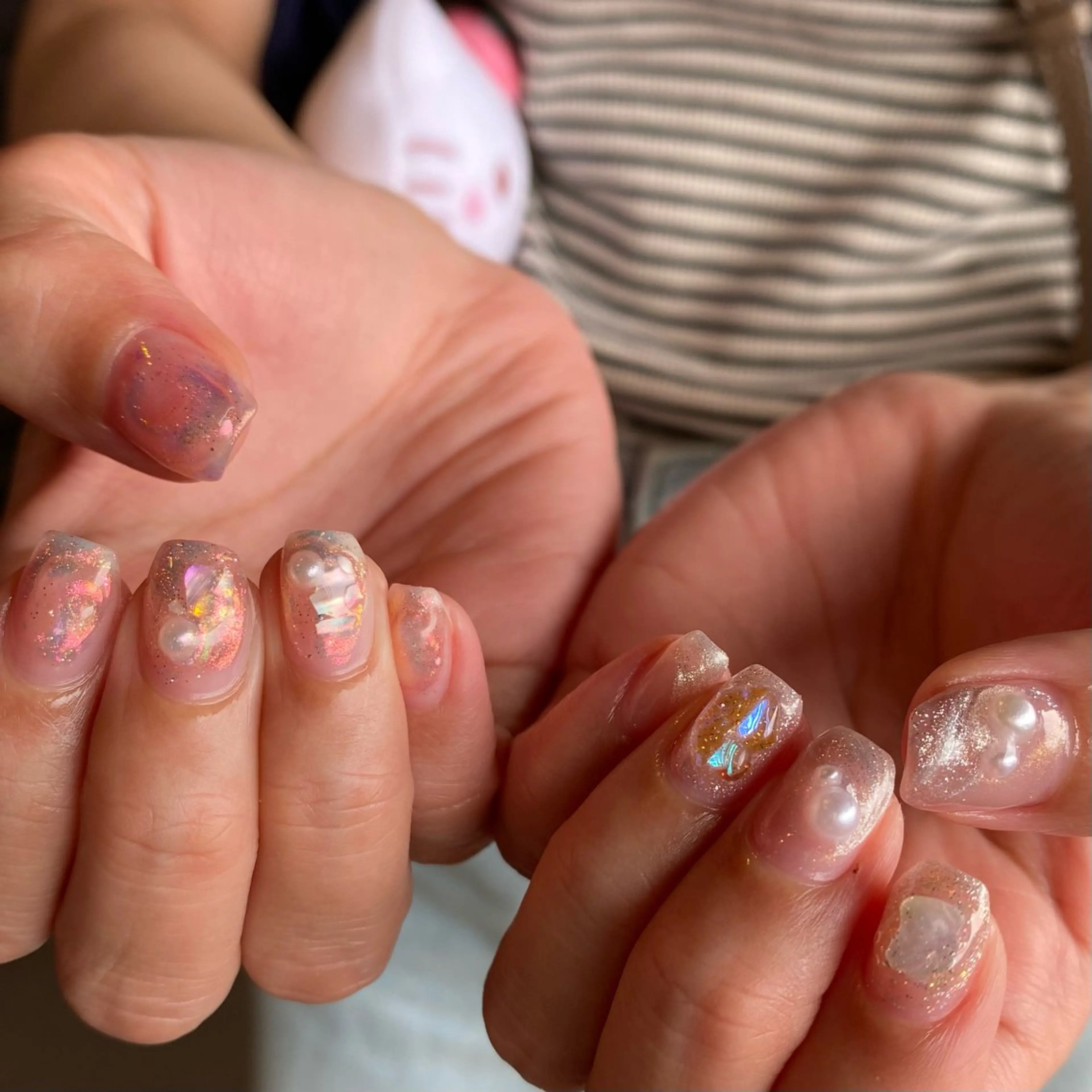 ネイル 氷ネイル・うるうるネイル ニュアンスネイル ぷっくりネイル 夏ネイル amuse ニュアンス/個性派のネイルデザイン