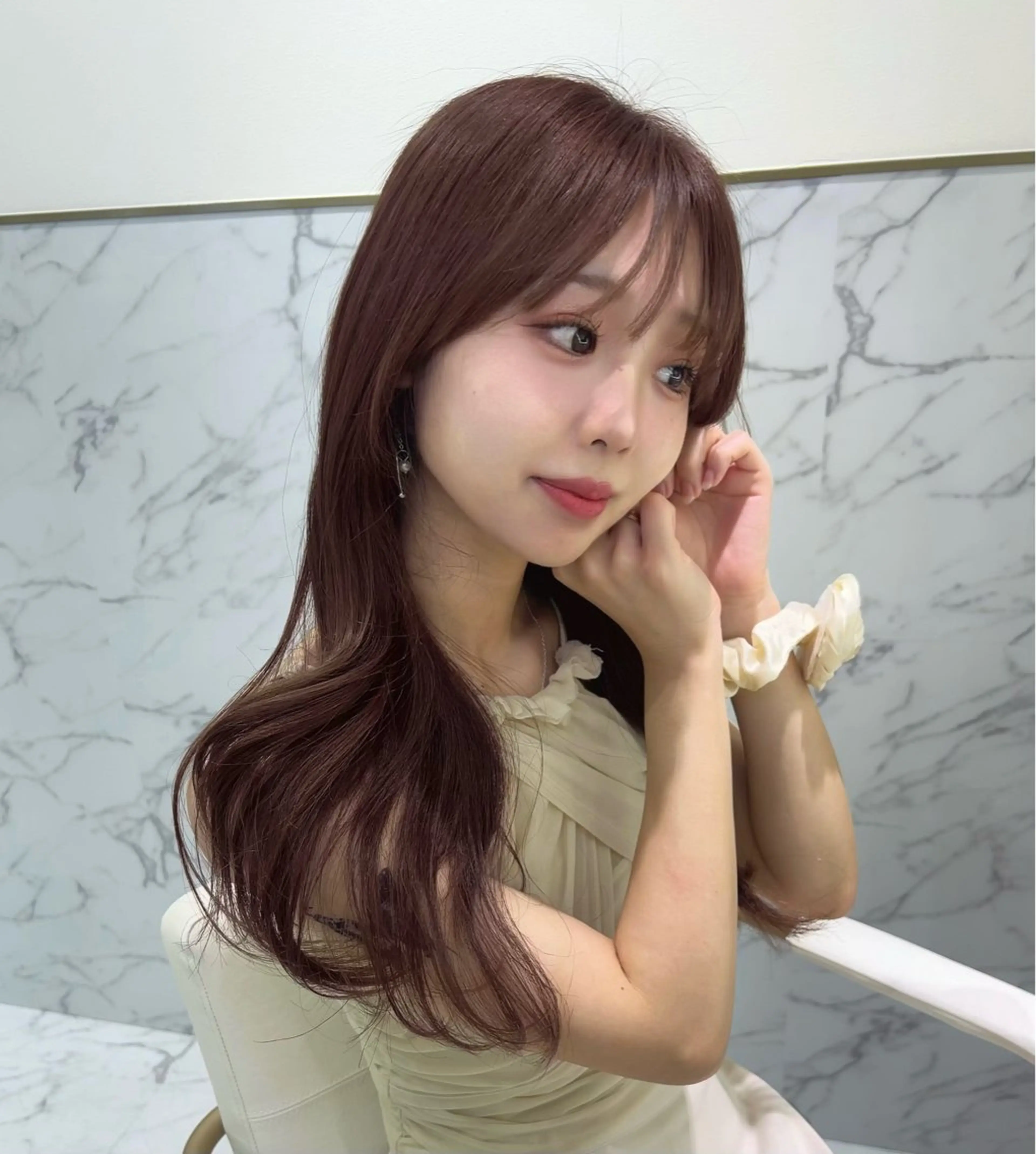 ロング カラー ヘアアレンジ 顔周りカット 似合わせカット カット ヘアカラー ParveMix / 山本 玲南🫧🪽のヘアスタイル