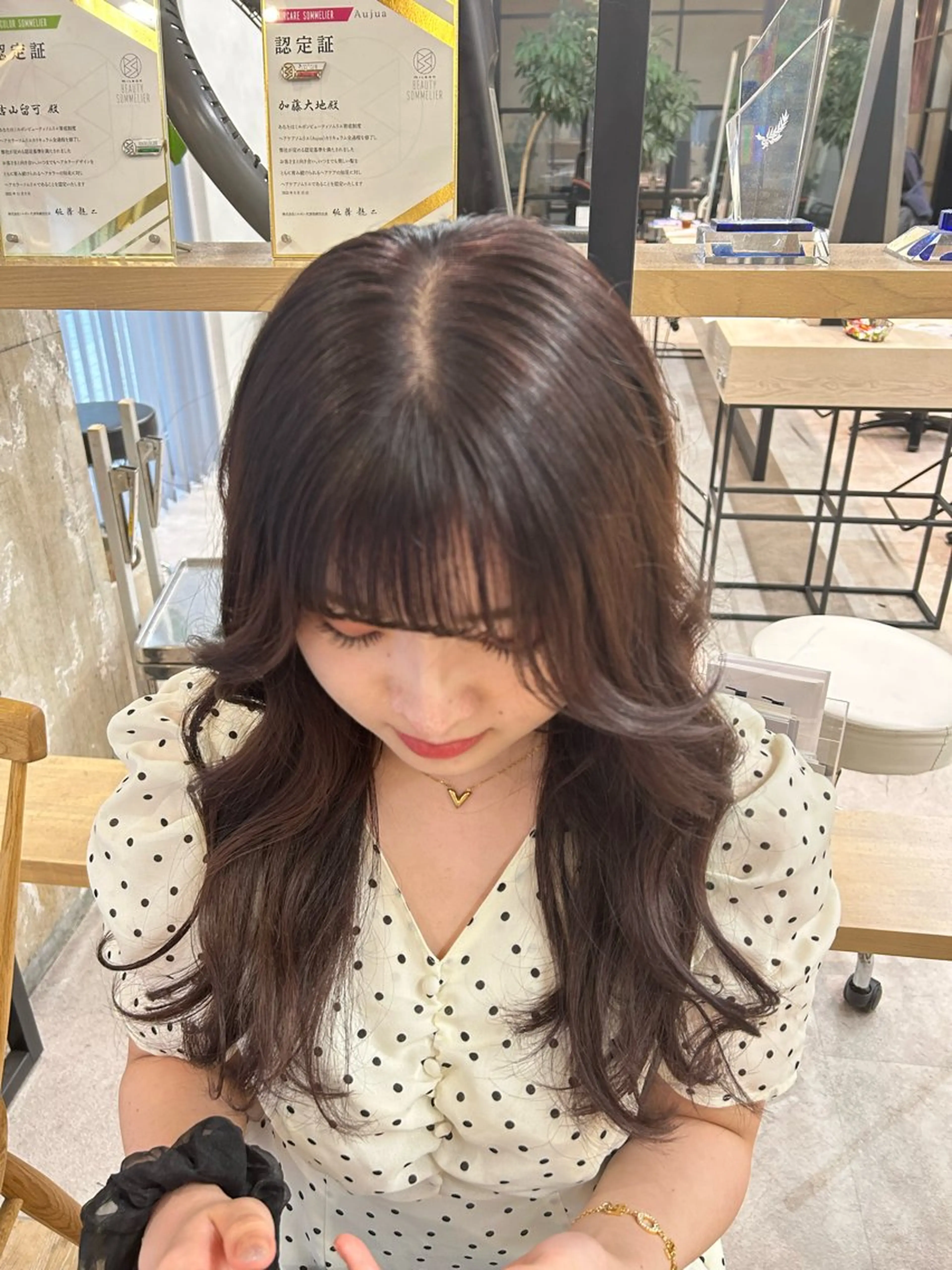 ロング ヘアアレンジ rio¦ブラウン¦暗 髪¦縮毛矯正🌙のヘアスタイル