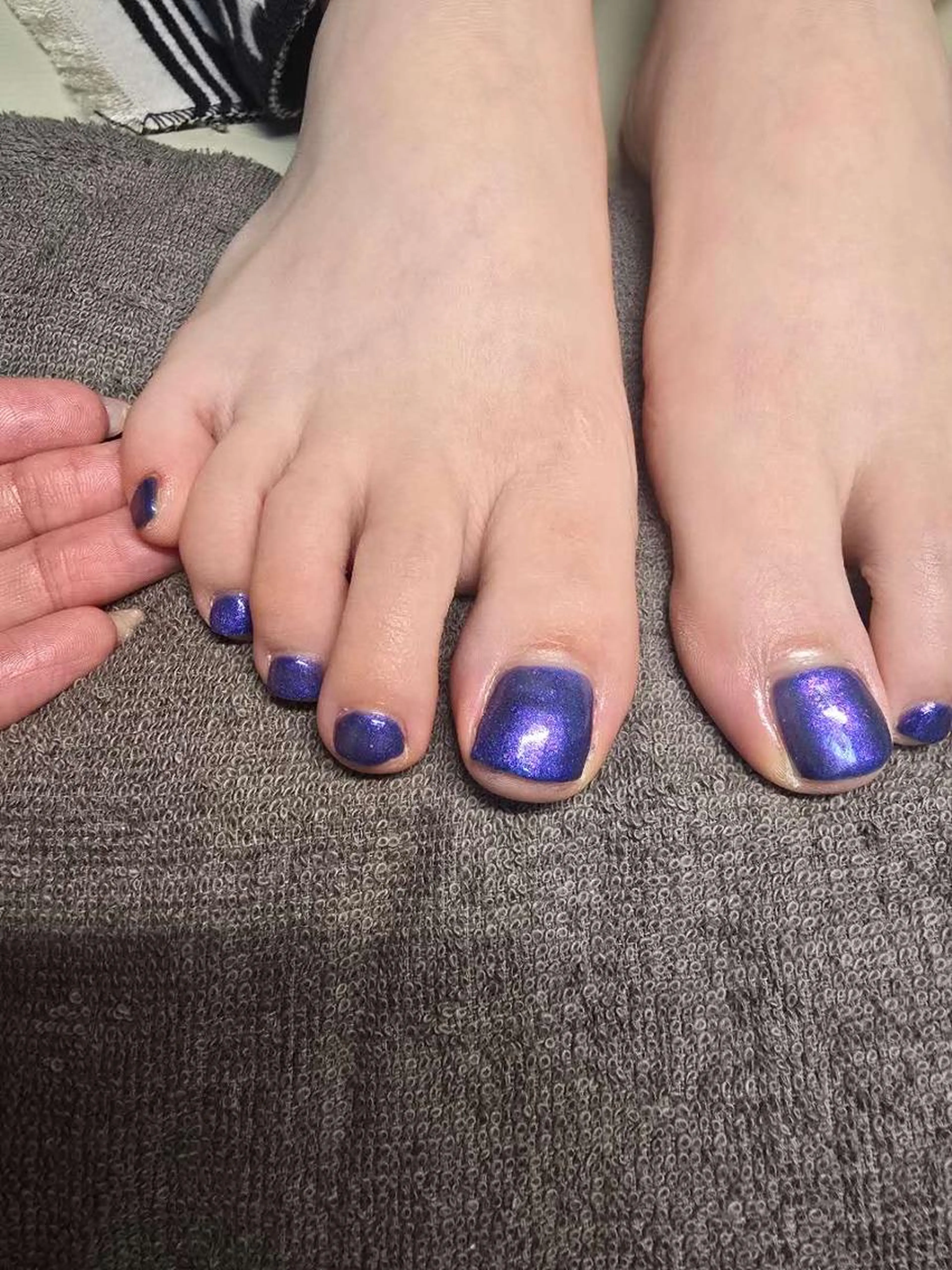 【練習モデル】フットワンカラーorラメグラデーション¥3500 ジェルオフ800円の写真