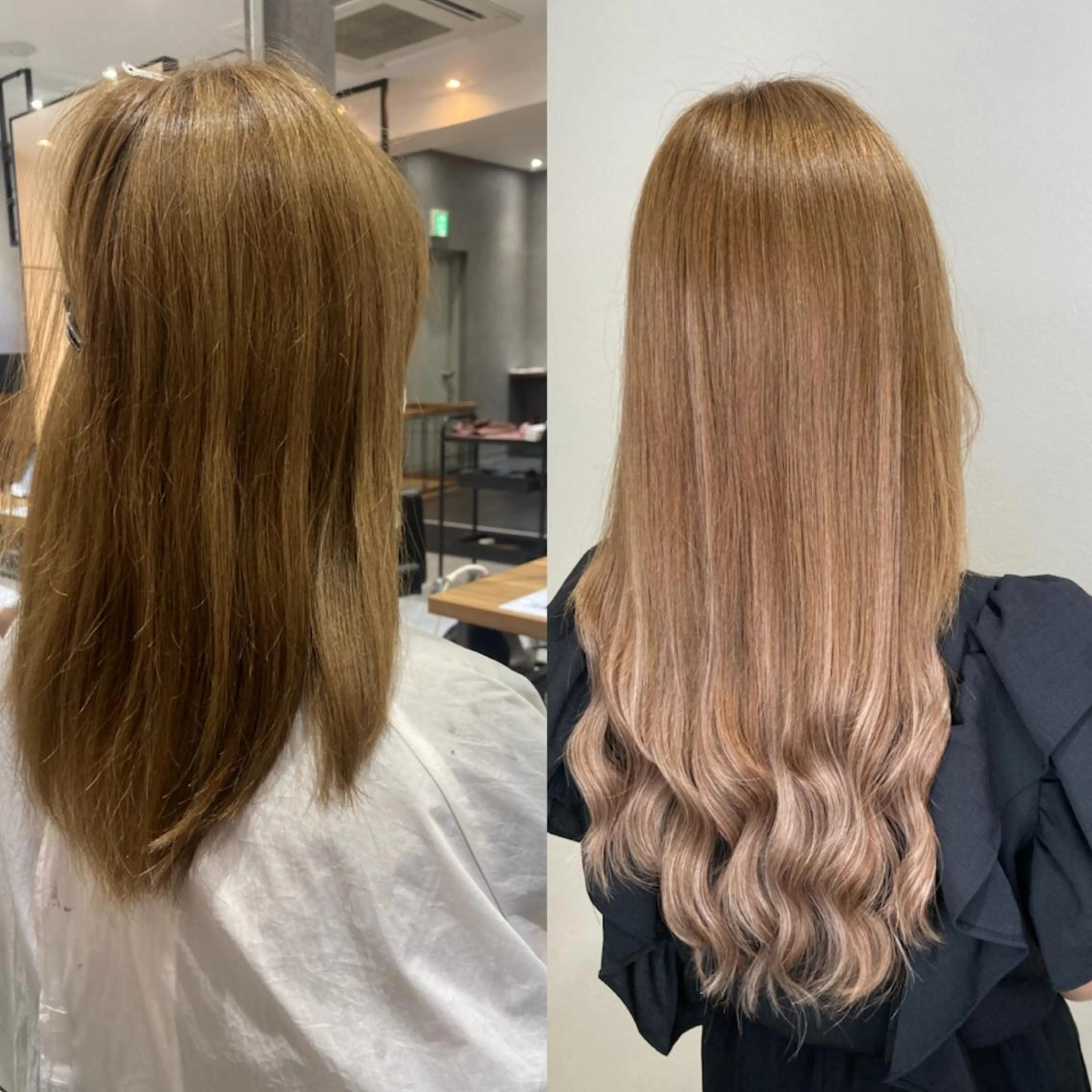 セミロング エクステ ENA💗NEXT /ハイトーンエクステのヘアスタイル