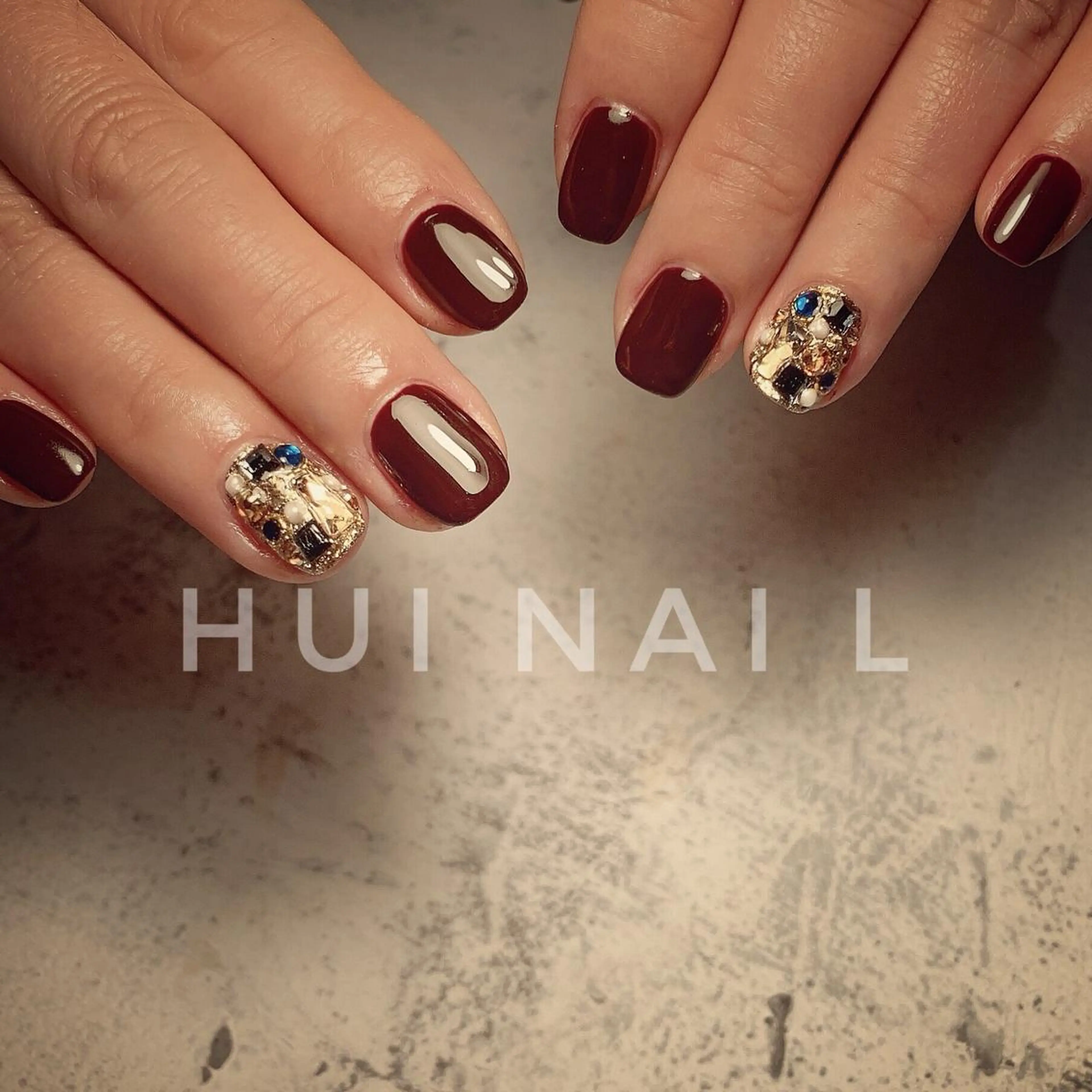 ショート めぐみのネイルサロン スタッフ練習のネイルデザイン