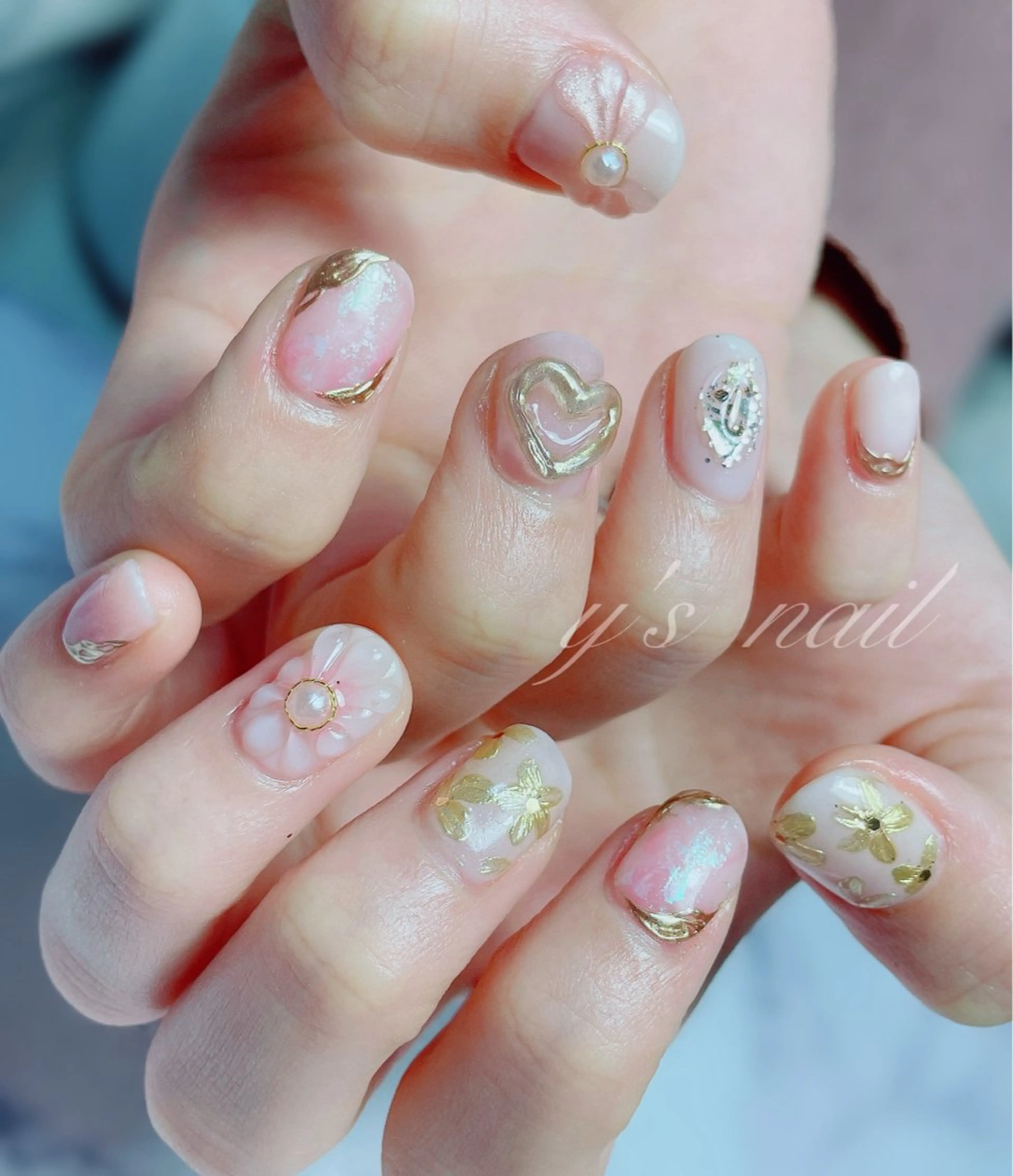 ネイル アートネイル 持ち込み ショートネイル ハンドネイル y’s nail所属・y’s nail ✧ゆきのネイルデザイン