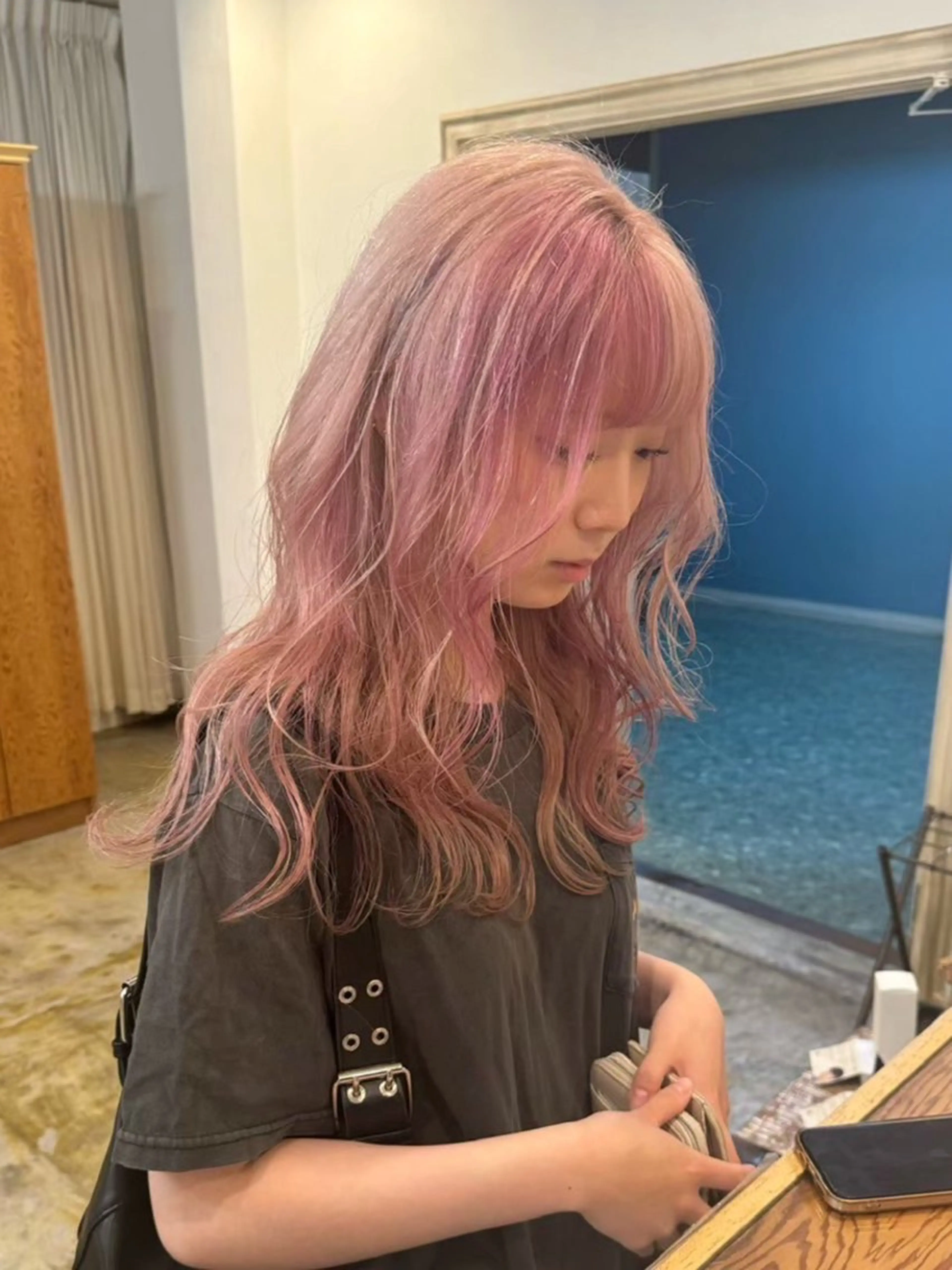 セミロング カラー ヘアカラー °ʚ なじゅ ɞ° Defi梅田のヘアスタイル