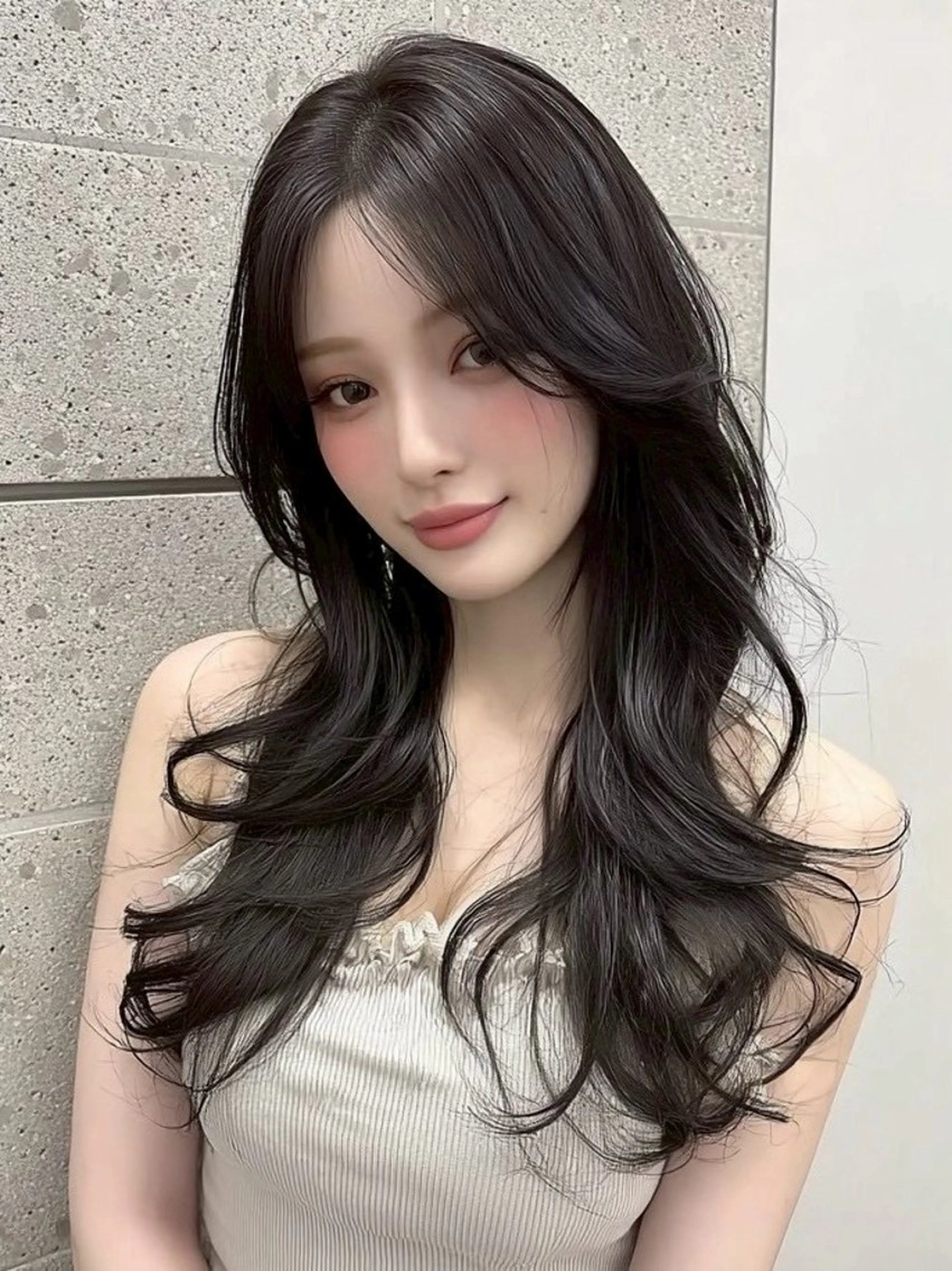 ロング カラー 透明感カラー ダブルカラー イルミナカラー 髪質改善 似合わせカット カット ヘアカラー 美髪 Risaのヘアスタイル