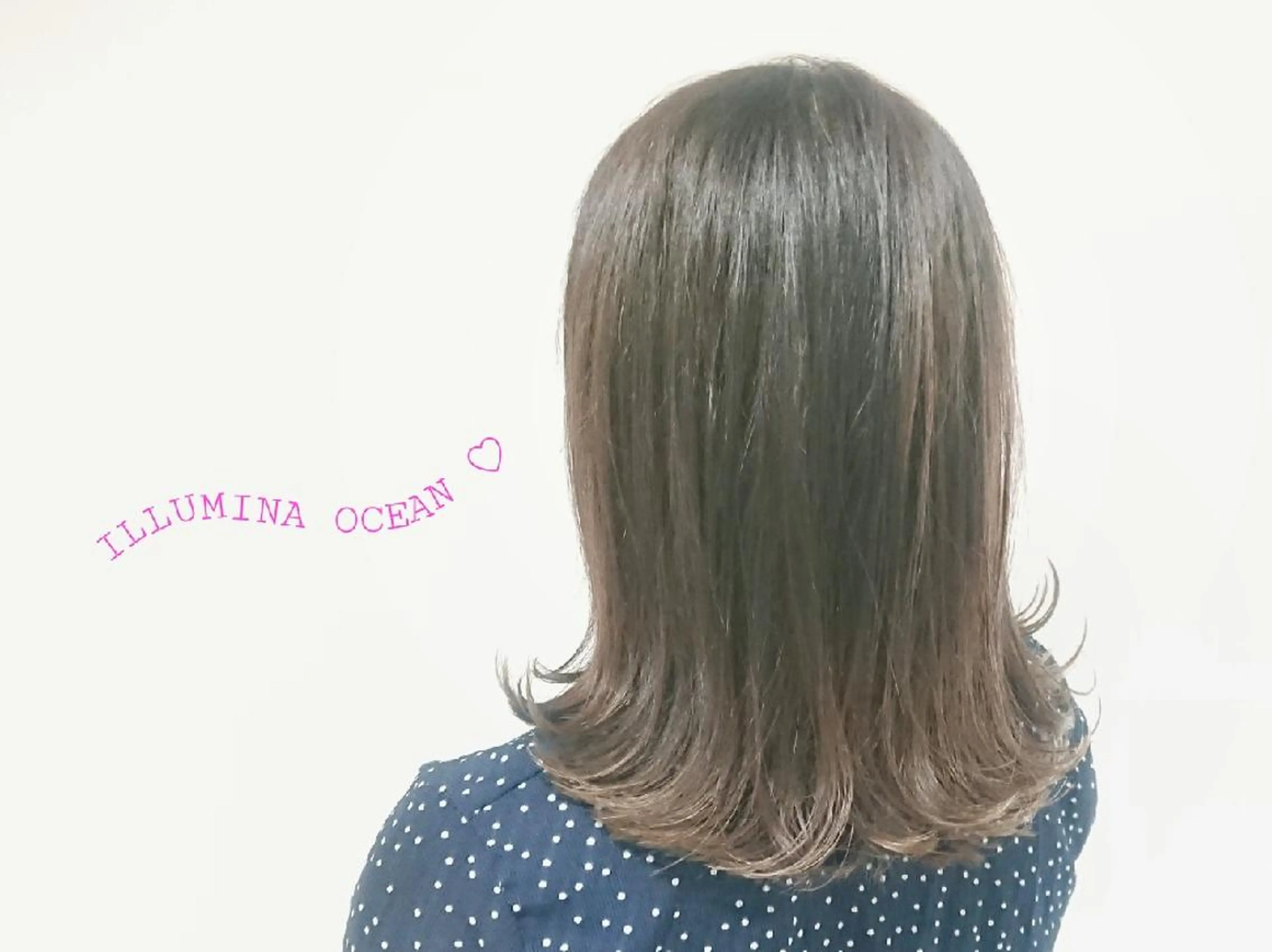 ミディアム カラー 透明感カラー イルミナカラー 外ハネヘア ✨ブリーチなし透明感 カラー✨ゆりかのヘアスタイル
