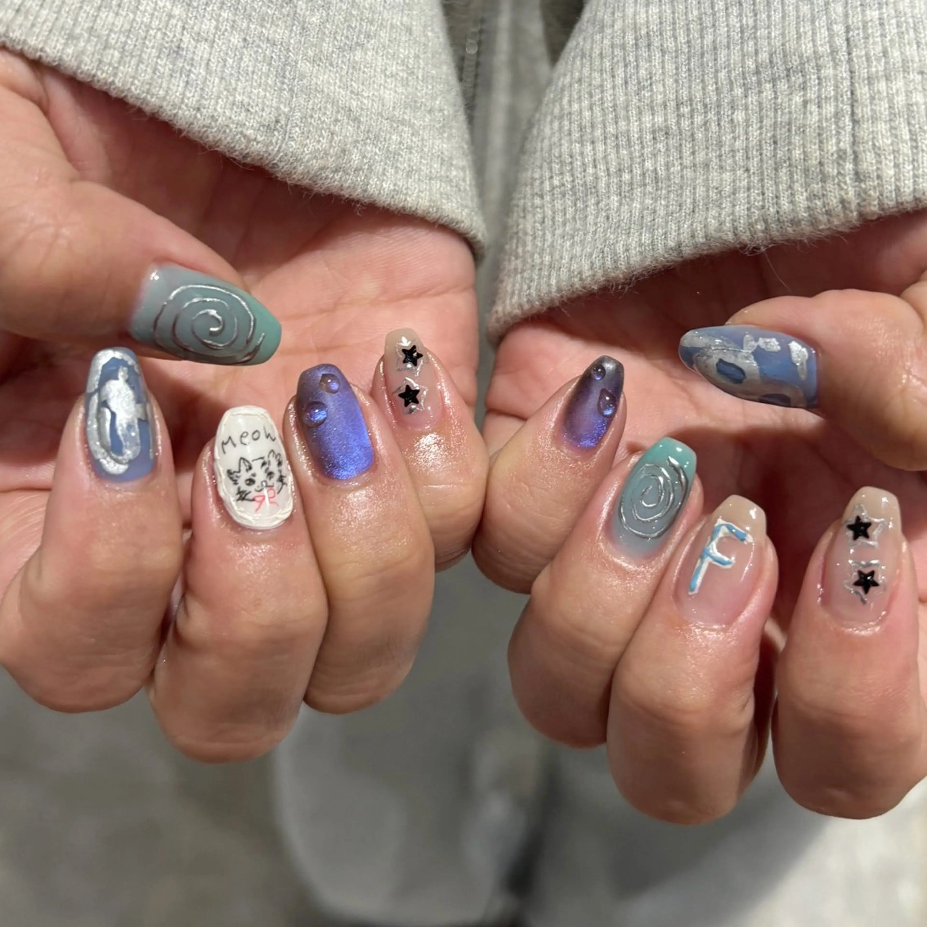 ネイル hinako /個性派ニュアンスのネイルデザイン