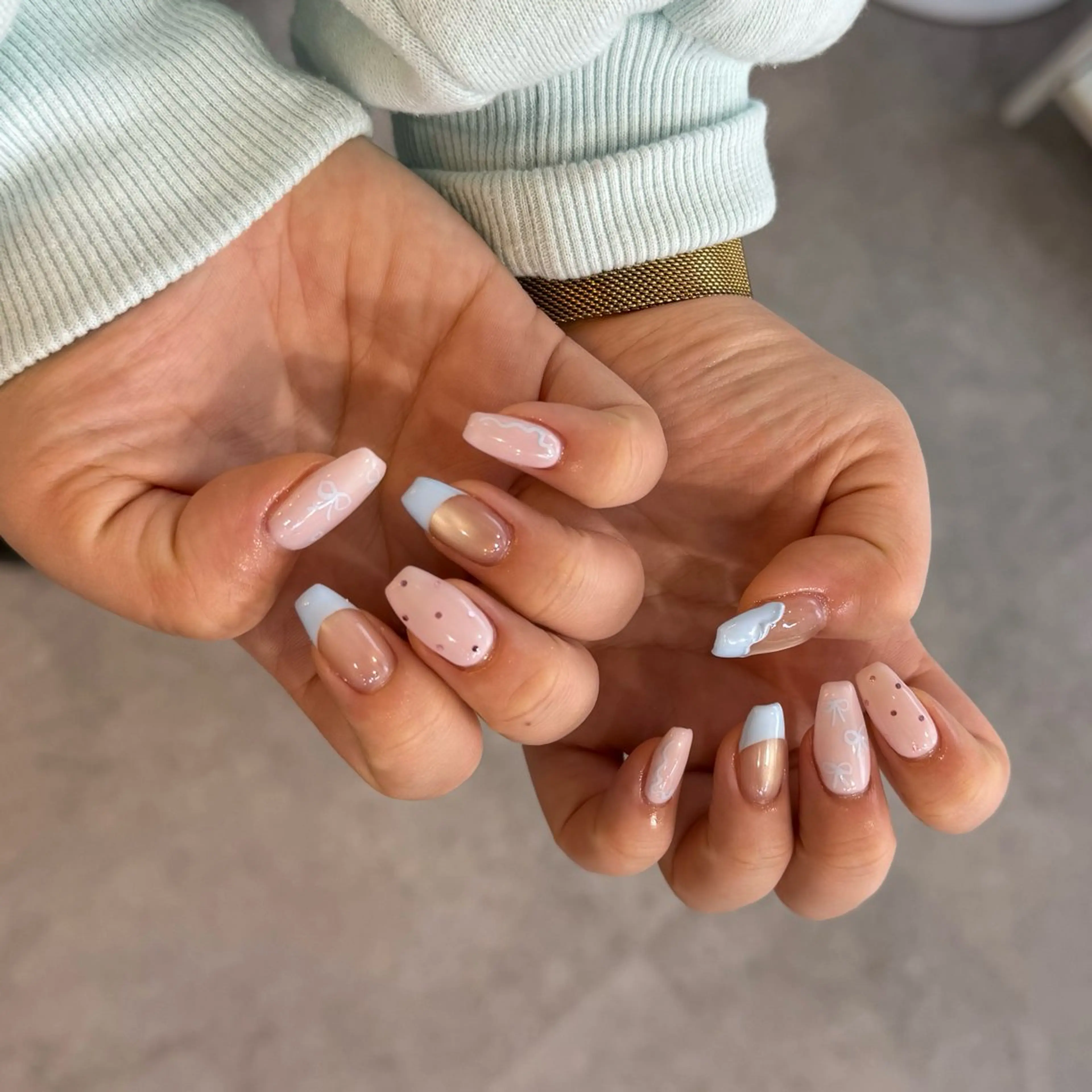 ネイル 春ネイル ハンドネイル キャッツアイ東京 武島のネイルデザイン