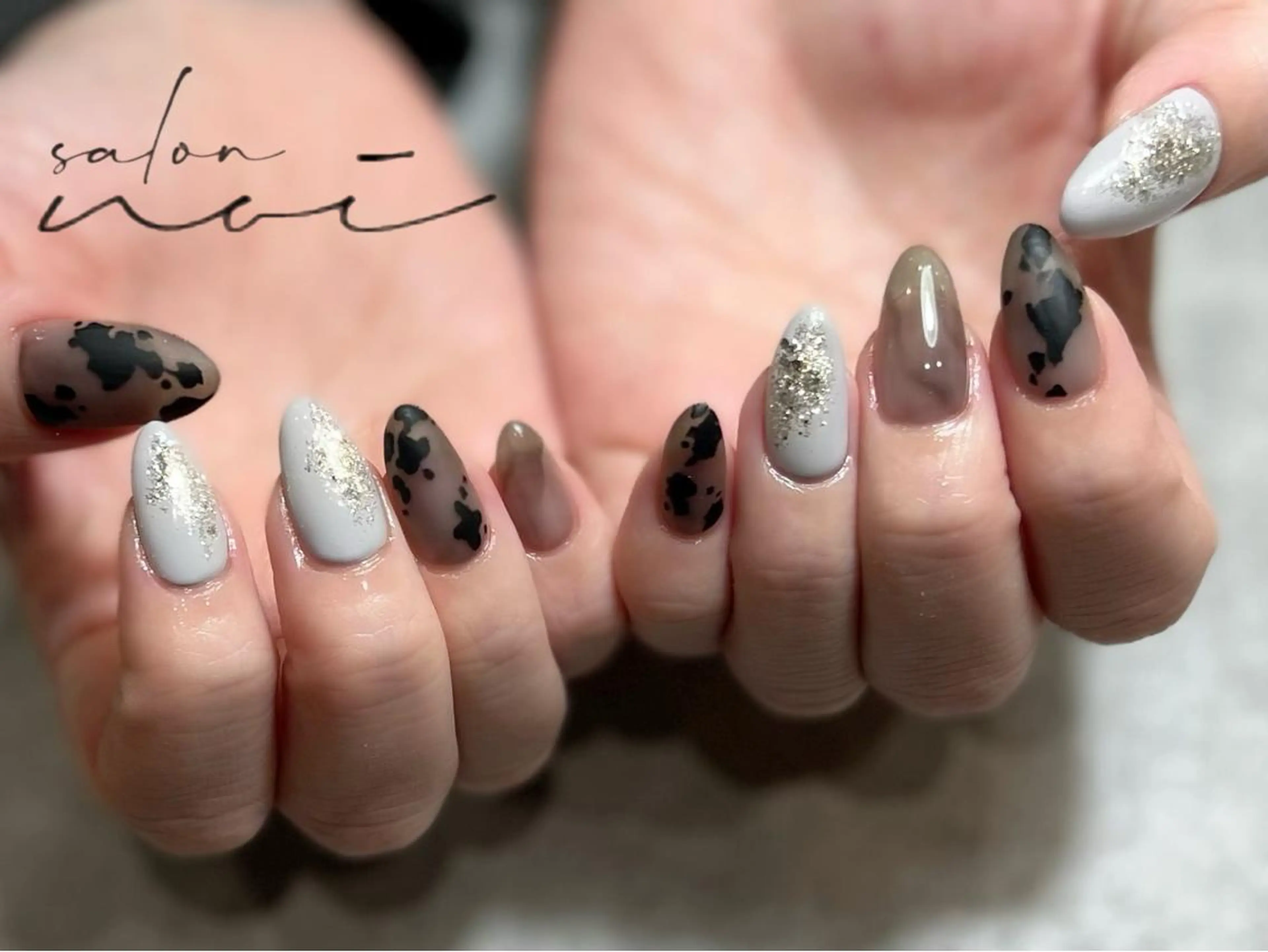 ネイル アートネイル マットネイル ハンドネイル salon noiのネイルデザイン