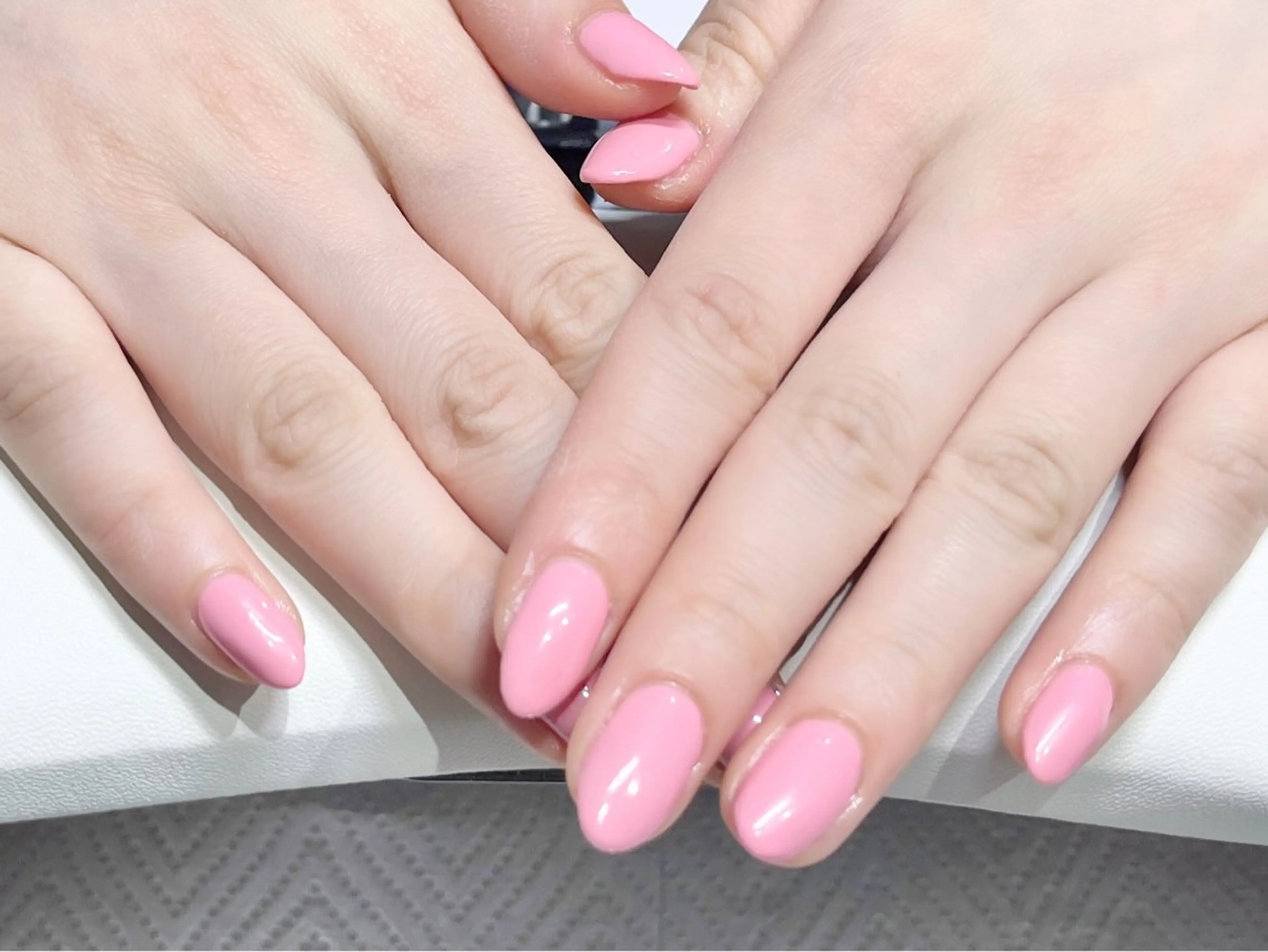 ネイル ワンカラーネイル ピンク ハンドネイル Belle Fleuve ASUのネイルデザイン