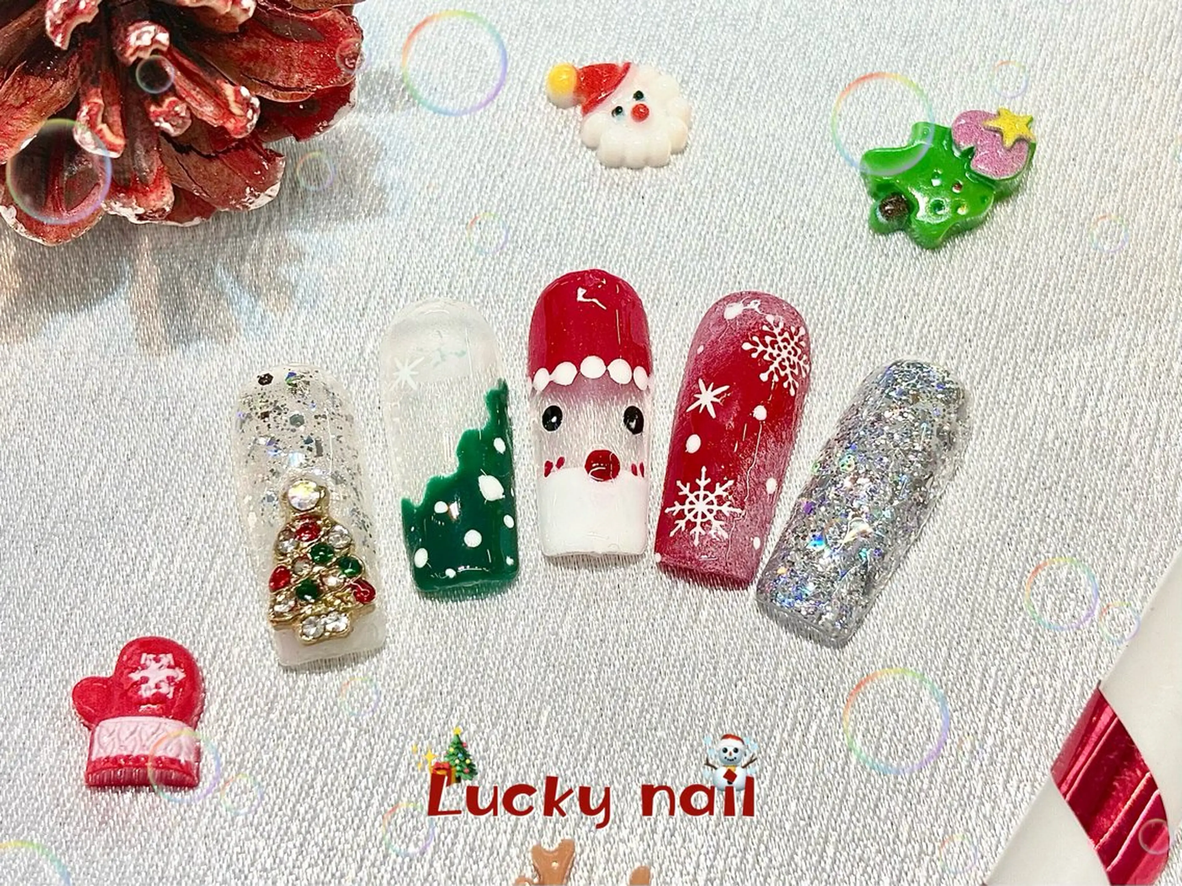 ネイル アートネイル チークネイル 長さ出し ジェルネイル マグネットネイル Lucky nail  小林和希のネイルデザイン