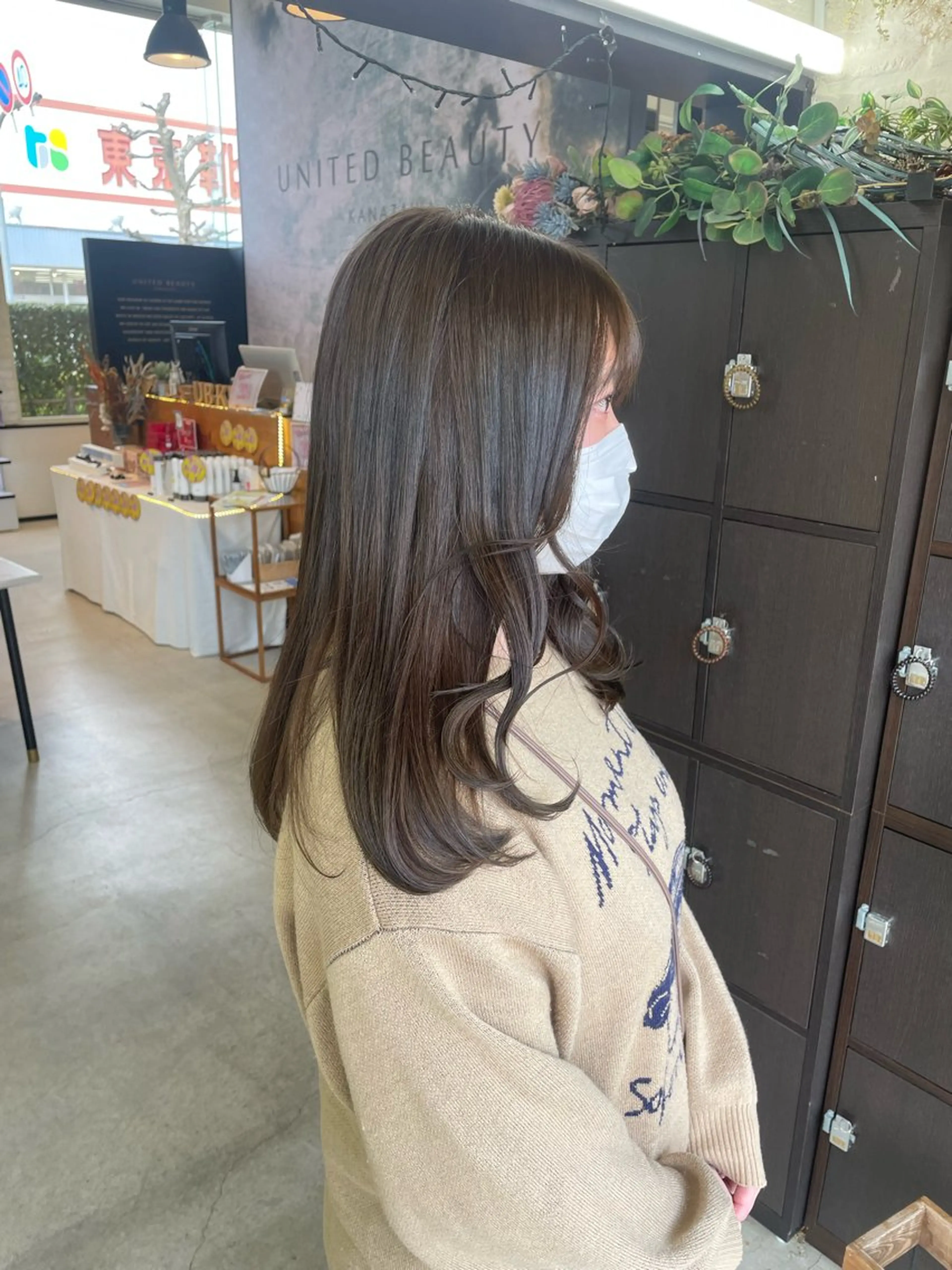 ミディアム カット ヘアカラー トリートメント テラダ ユウシン西金沢のヘアスタイル