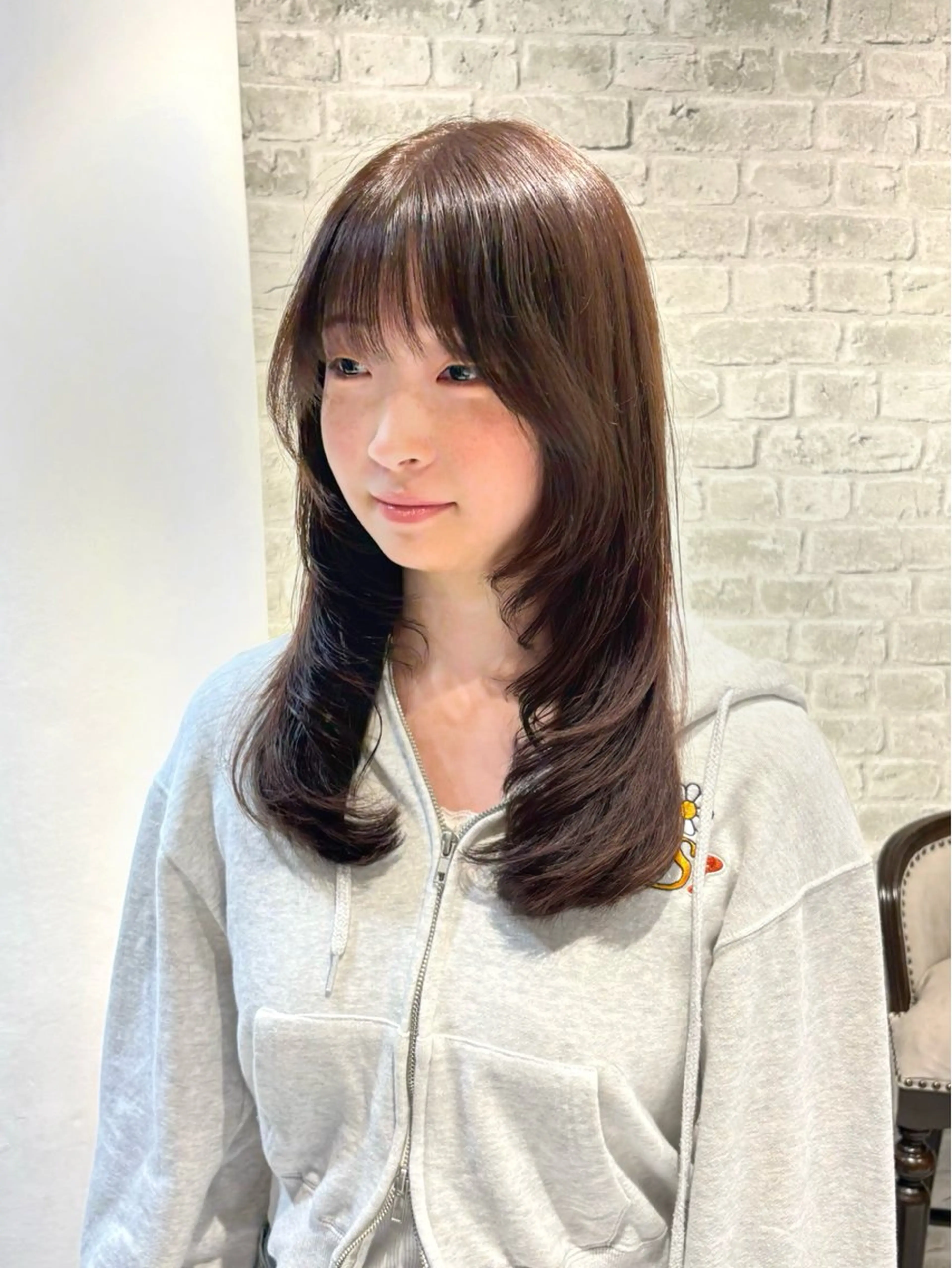 セミロング レイヤーカット カット ヘアカラー ボブ/レイヤー/ 茉莉花のヘアスタイル