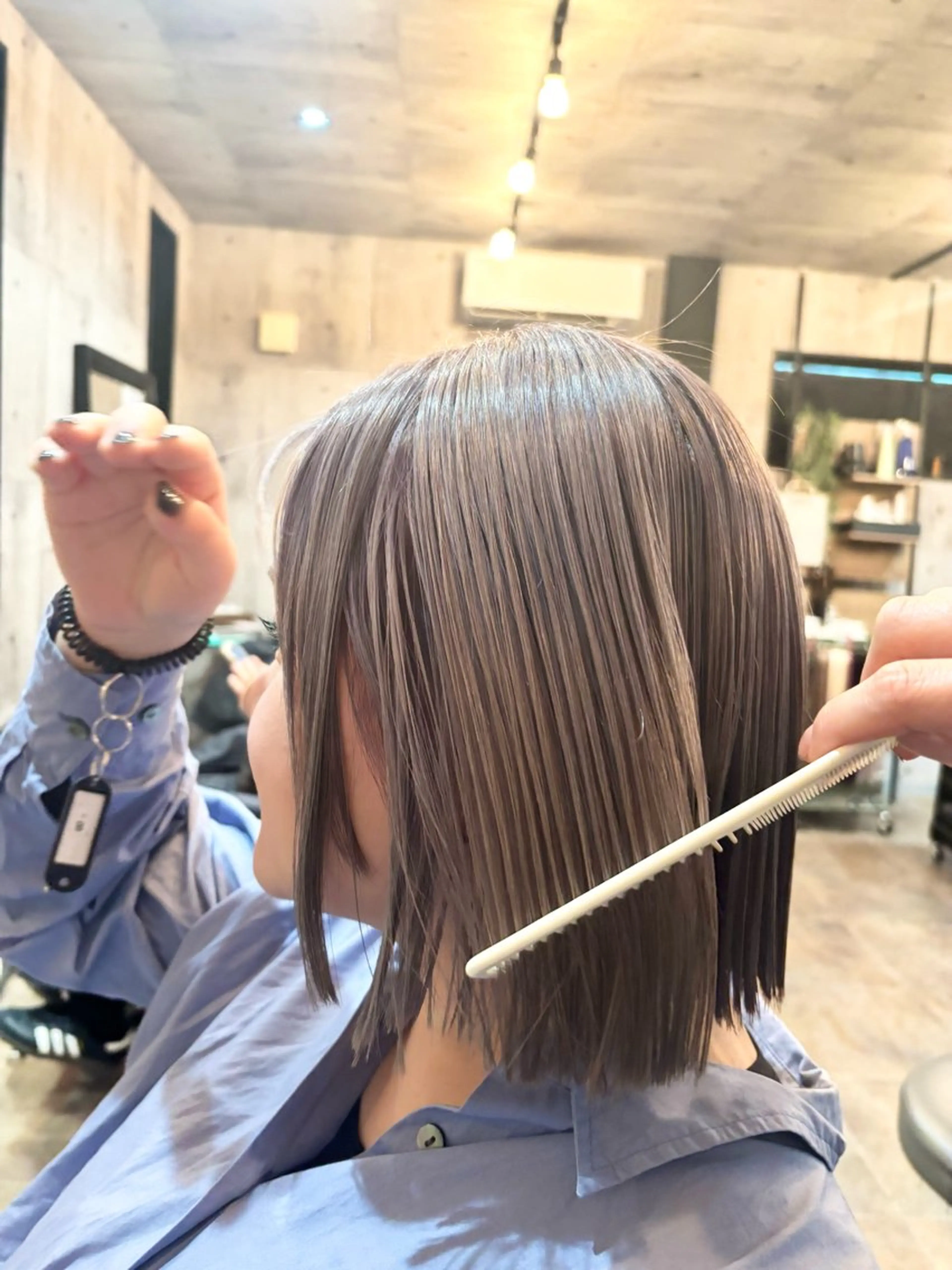 ミディアム 外国人風カラー 天使の輪໒꒱⋆ﾟ 量産中🎀のヘアスタイル