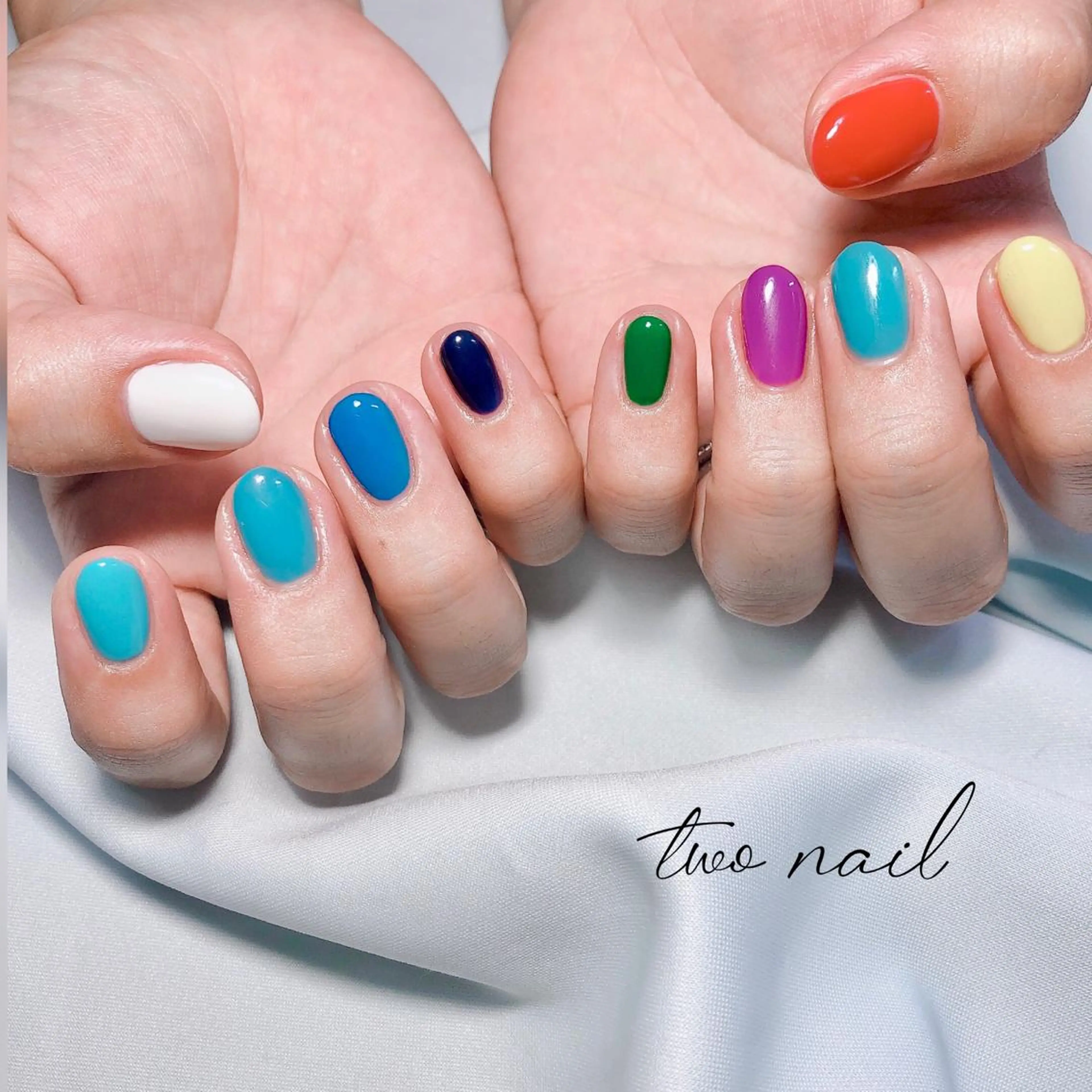 ネイル アートネイル フットネイル ハート ニュアンスネイル ホワイト ハンドネイル two nailのネイルデザイン