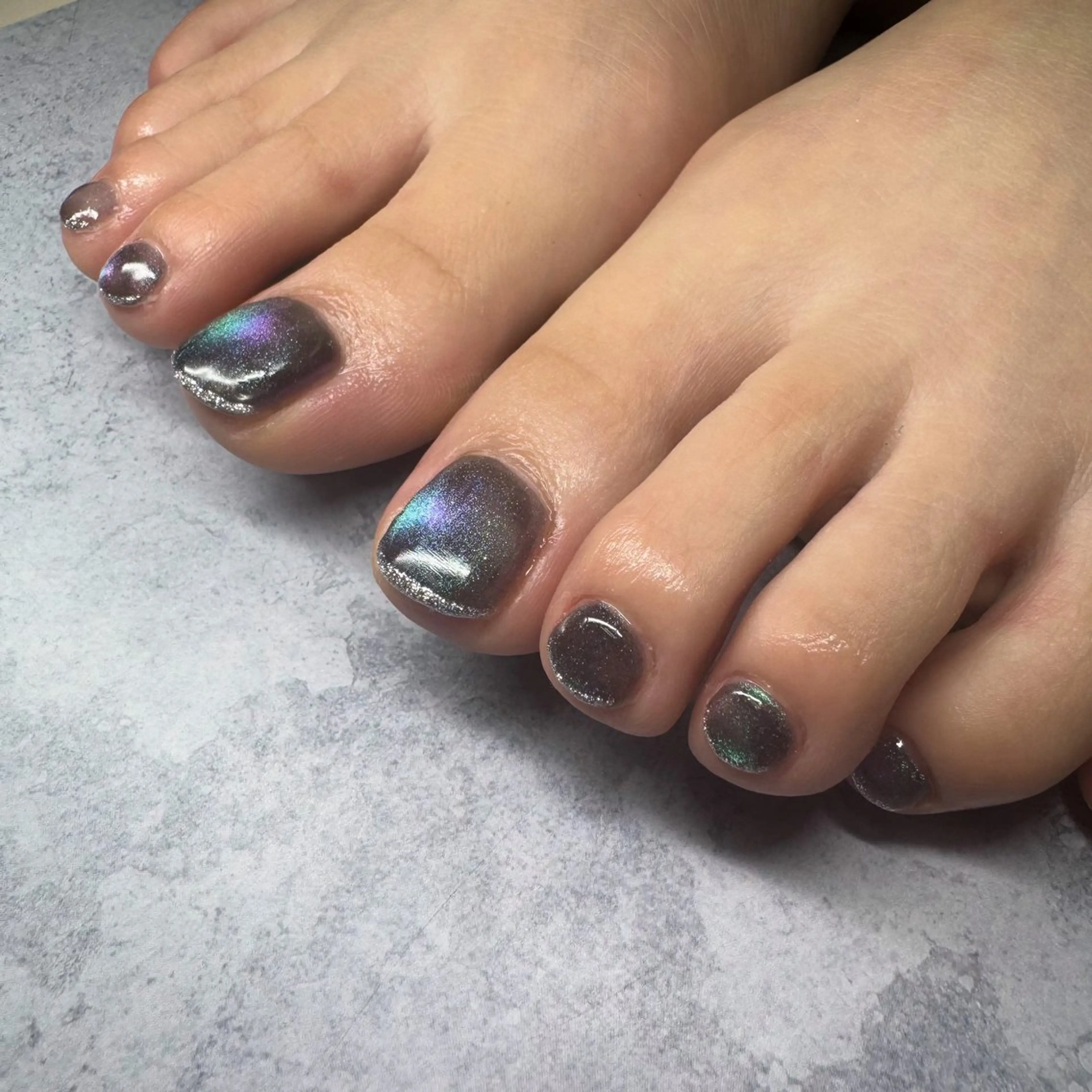 ネイル フットネイル マグネットネイル chai.上本町 UNRIのネイルデザイン