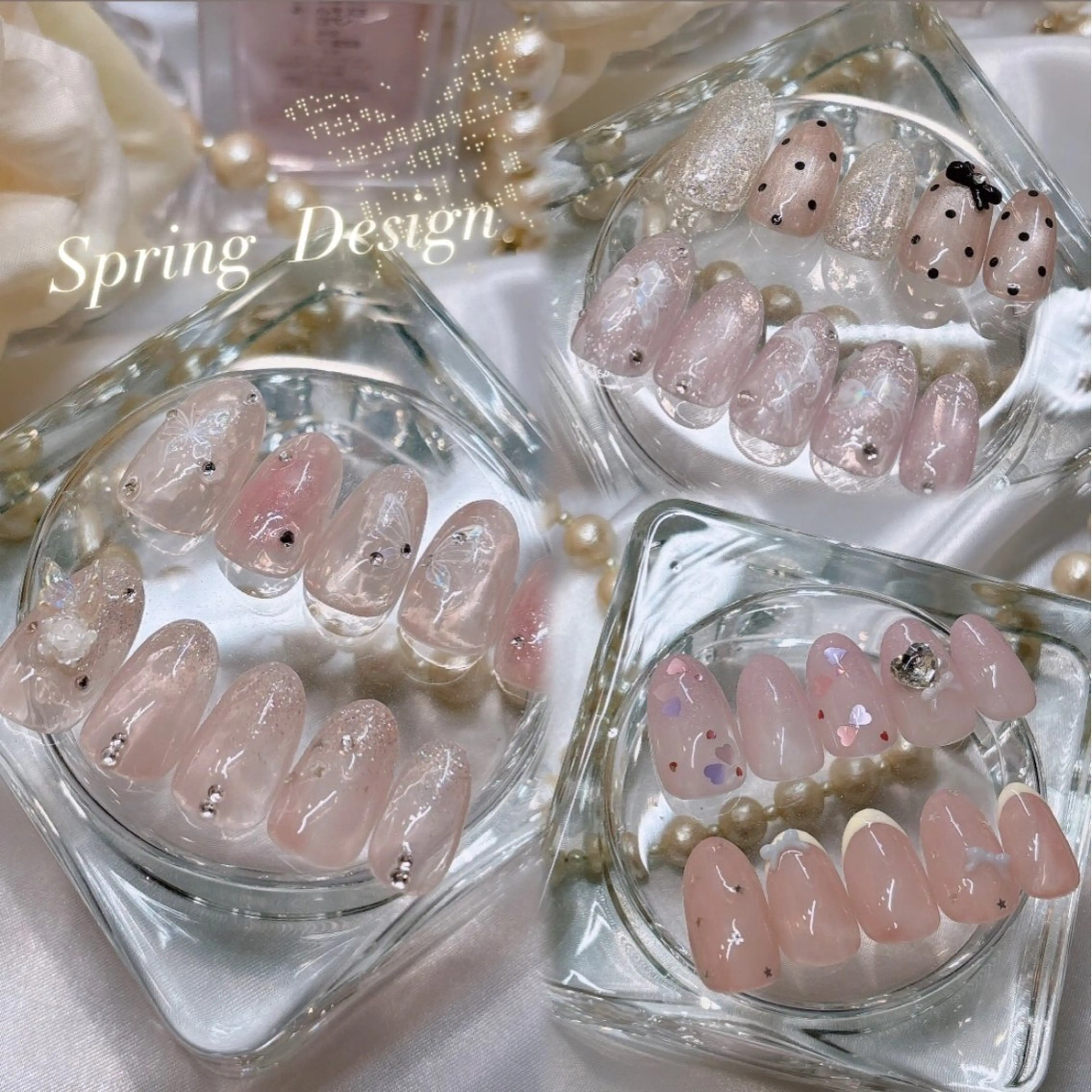 【4月🌸】サンプルから選ぶワンホン／韓国ネイル🧸💓の写真