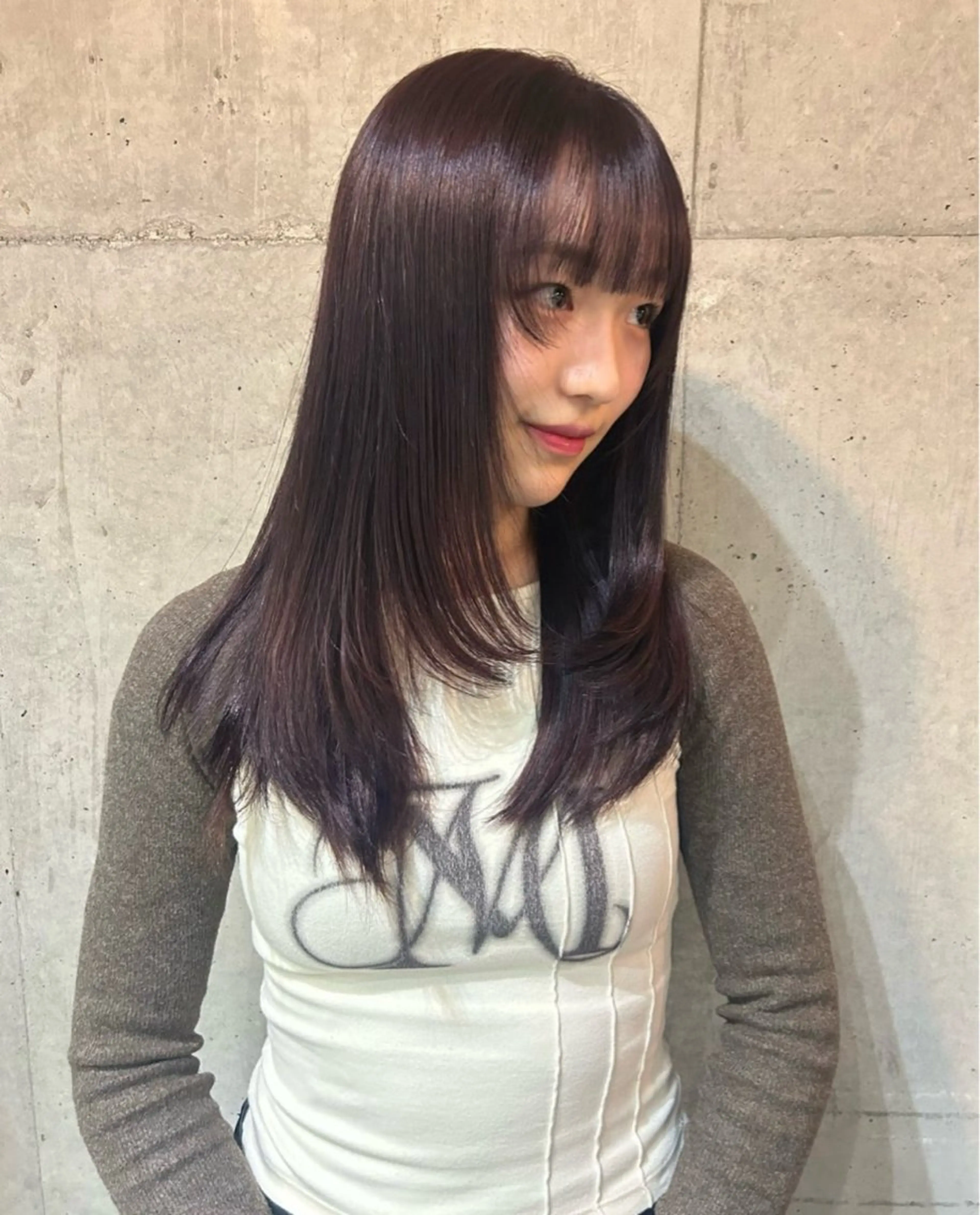 ロング カラー ブリーチ 透明感カラー ダブルカラー ブリーチなしカラー 韓国ボブ/レイヤー ボブ/ EMIRIのヘアスタイル