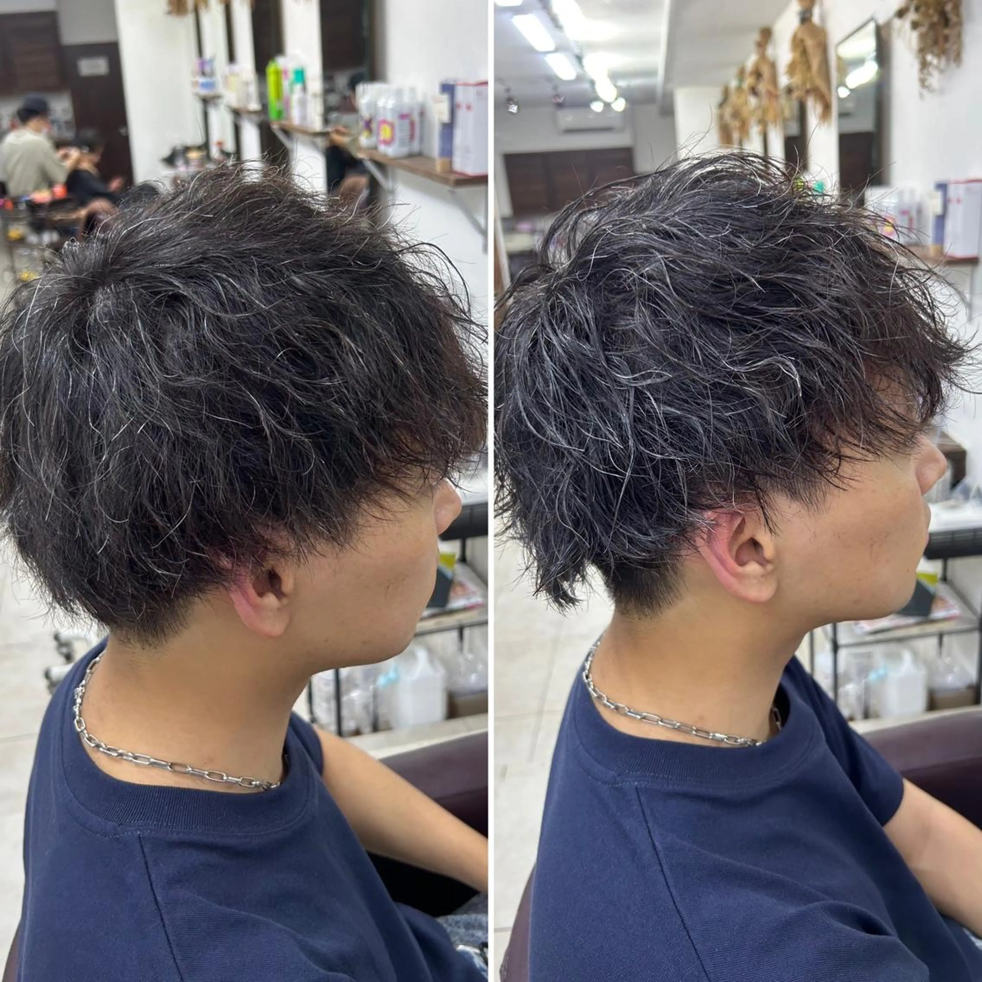 パーマ メンズ ダブルスキルエクステ /羽エクステ白石宇由のヘアスタイル