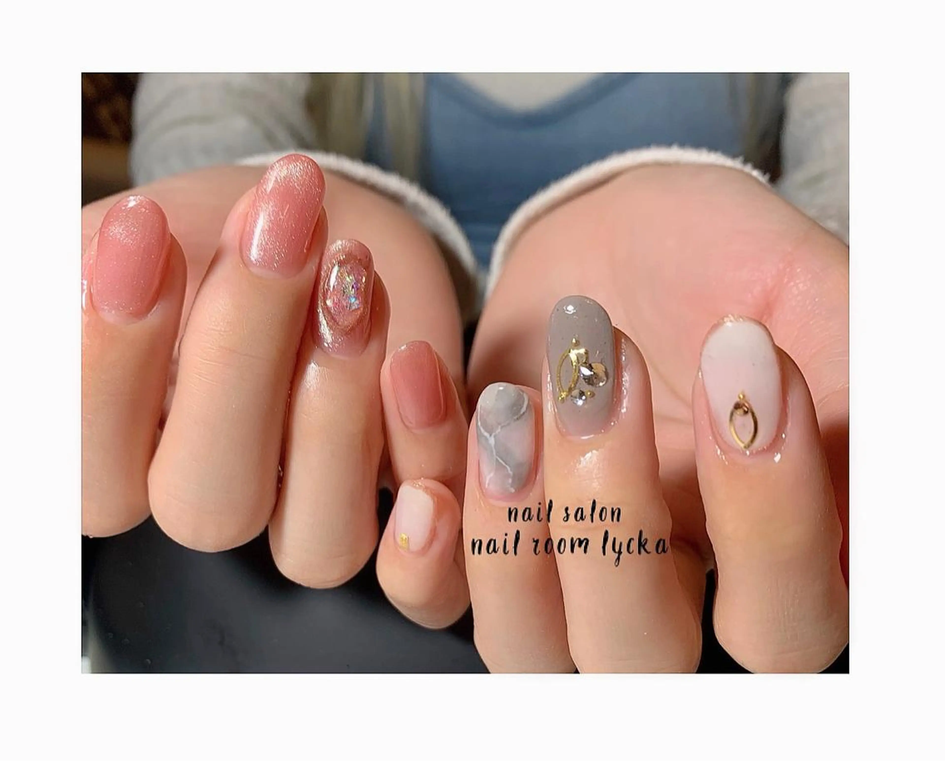 ネイル ジェルネイル パラジェル 冬ネイル ﾈｲﾙﾙｰﾑﾘｯｶ 𝐦𝐚𝐲𝐮のネイルデザイン