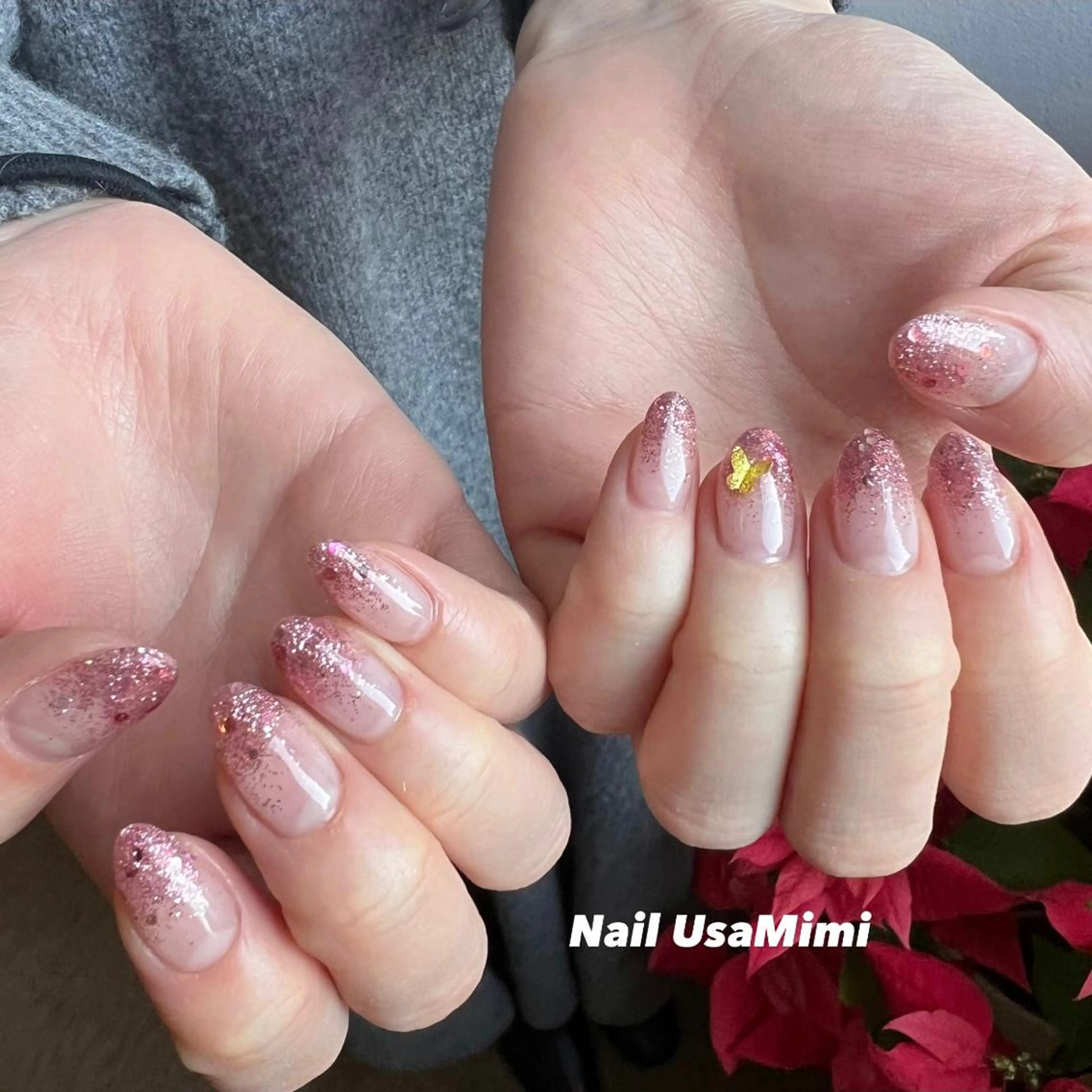 ネイル フットネイル ジェルネイル マグネットネイル 持ち込み ニュアンスネイル 本町ネイルNail UsaMimiのネイルデザイン