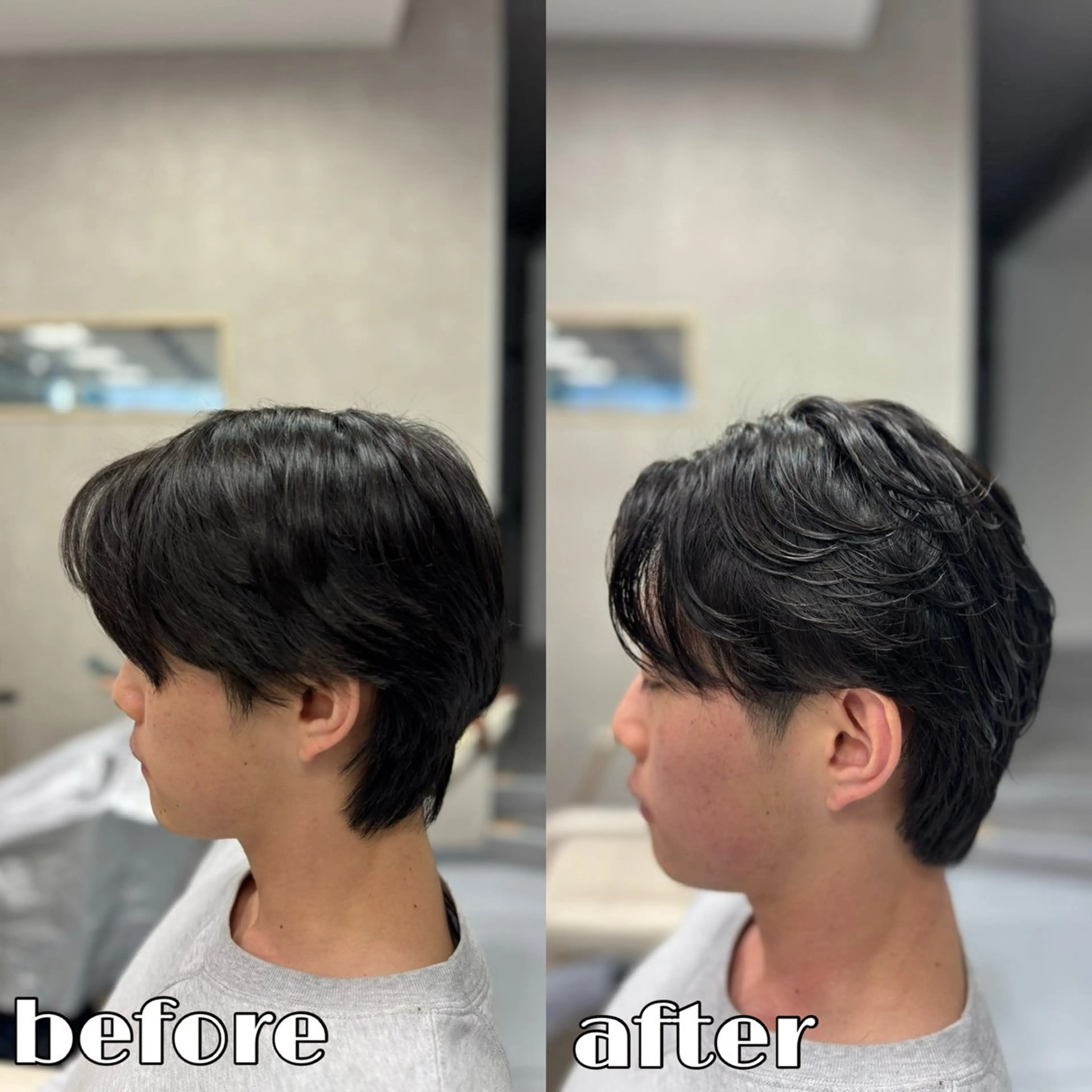 ショート パーマ メンズ カット パーマ メンズ特化韓国風 パーマスタイル/りんのヘアスタイル