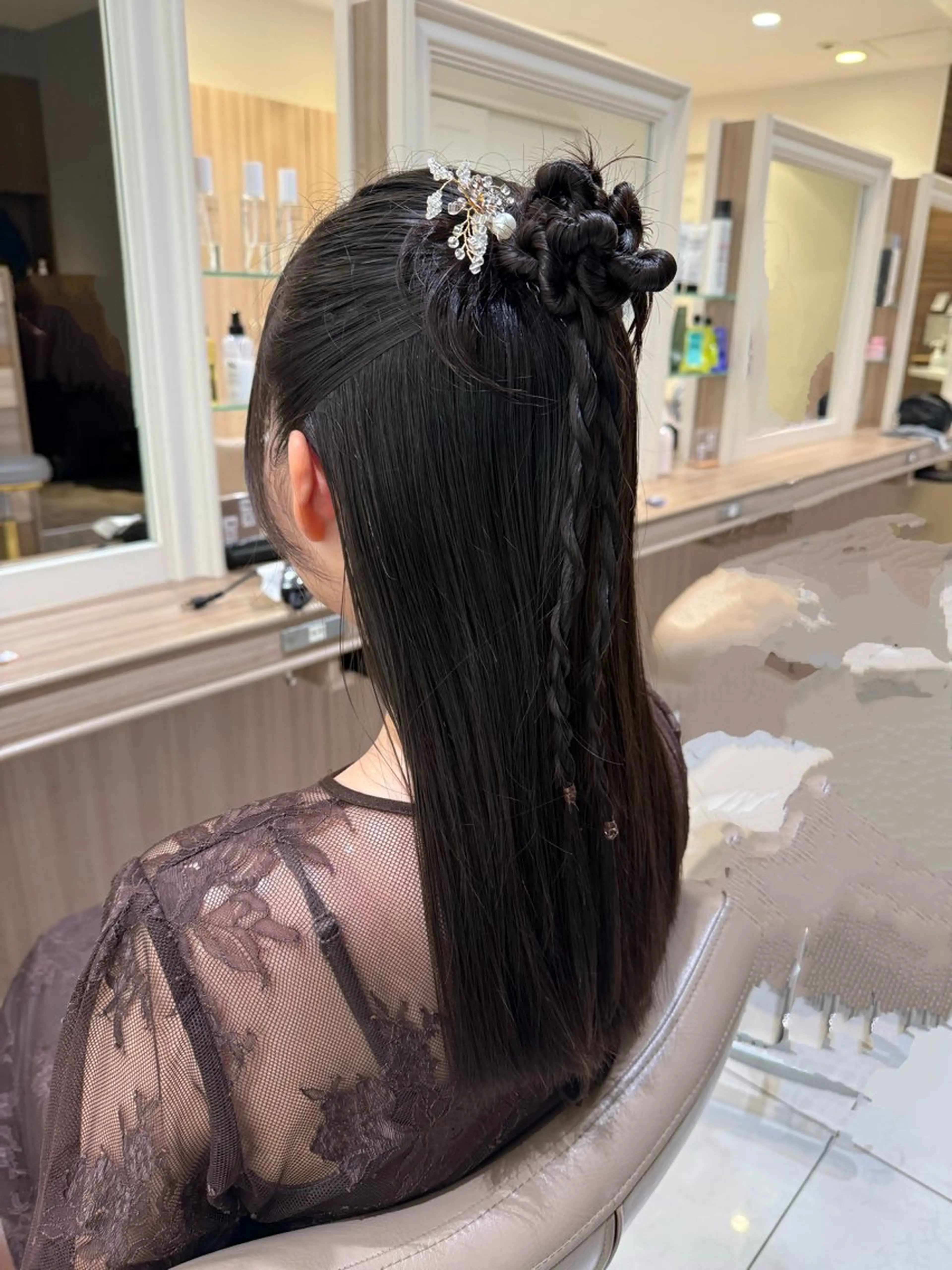 ロング ヘアアレンジ ヘアセット 韓国ヘアメイク🎀/ 縮毛矯正✨山本媛香のヘアスタイル