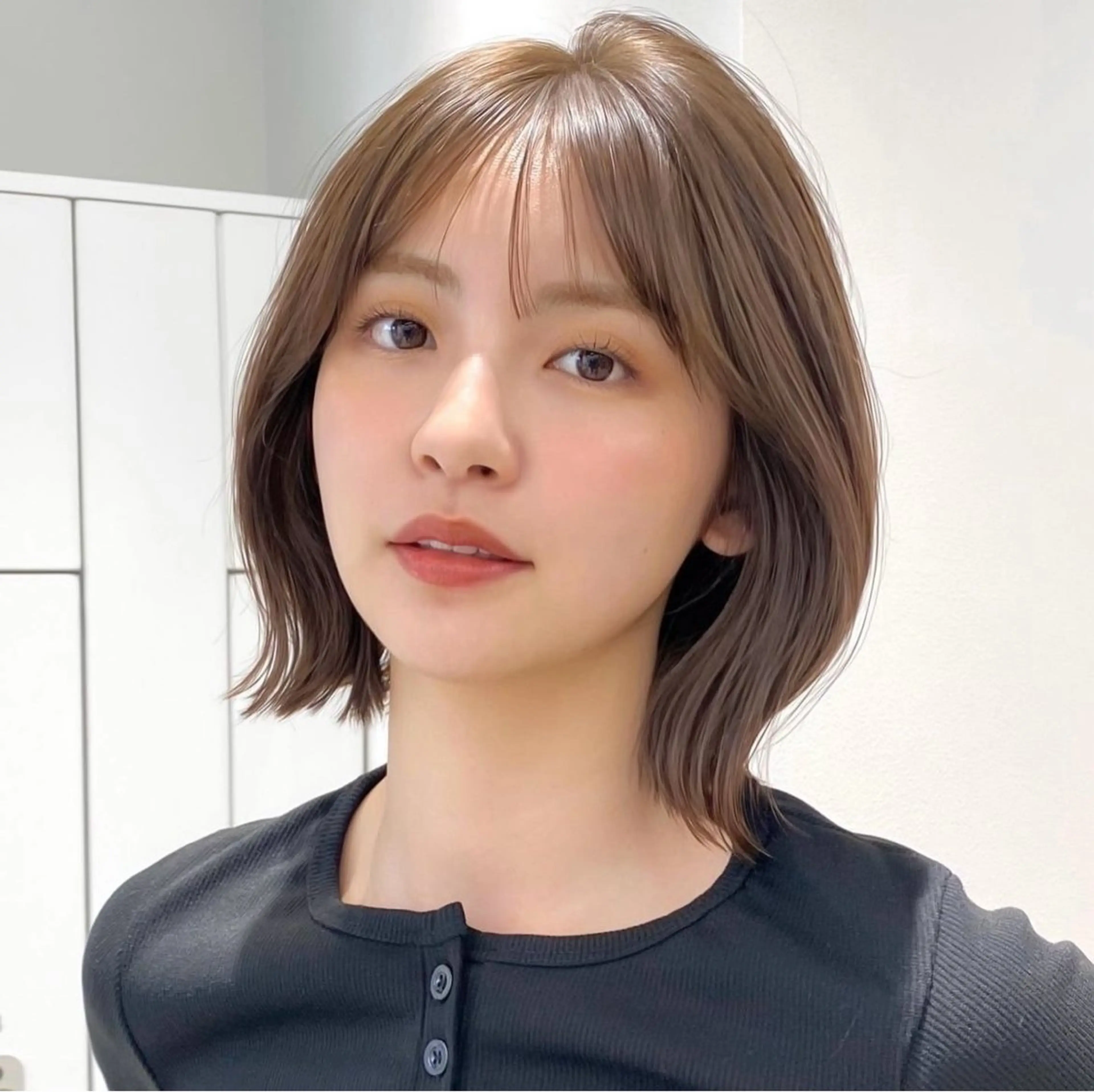 ショート カラー ボブ ミディアムヘア Chifumiのヘアスタイル