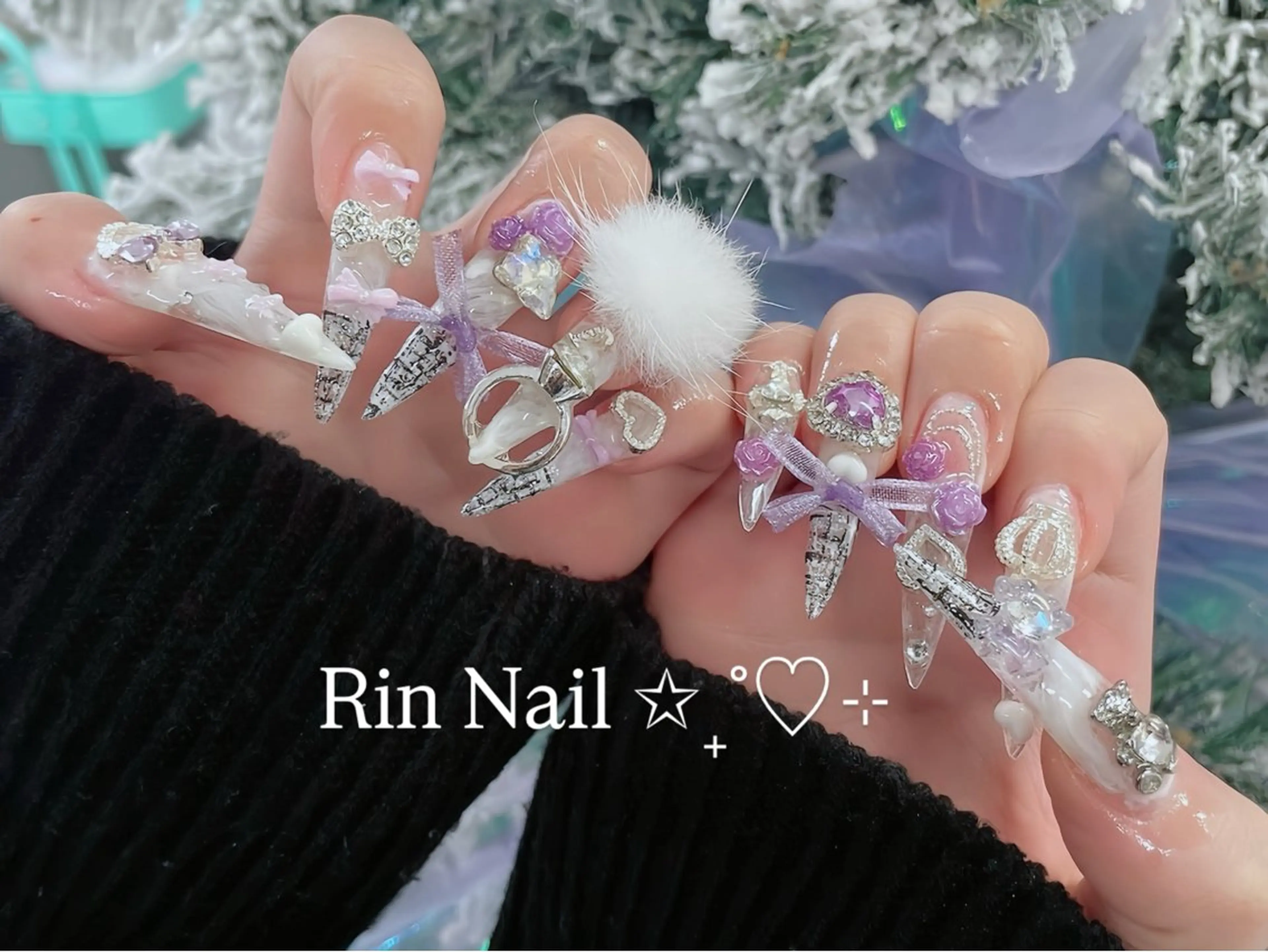 ネイル アートネイル 成人式 ジェルネイル ニュアンスネイル 夏ネイル ハンドネイル Rin Nail 新大久保店のネイルデザイン