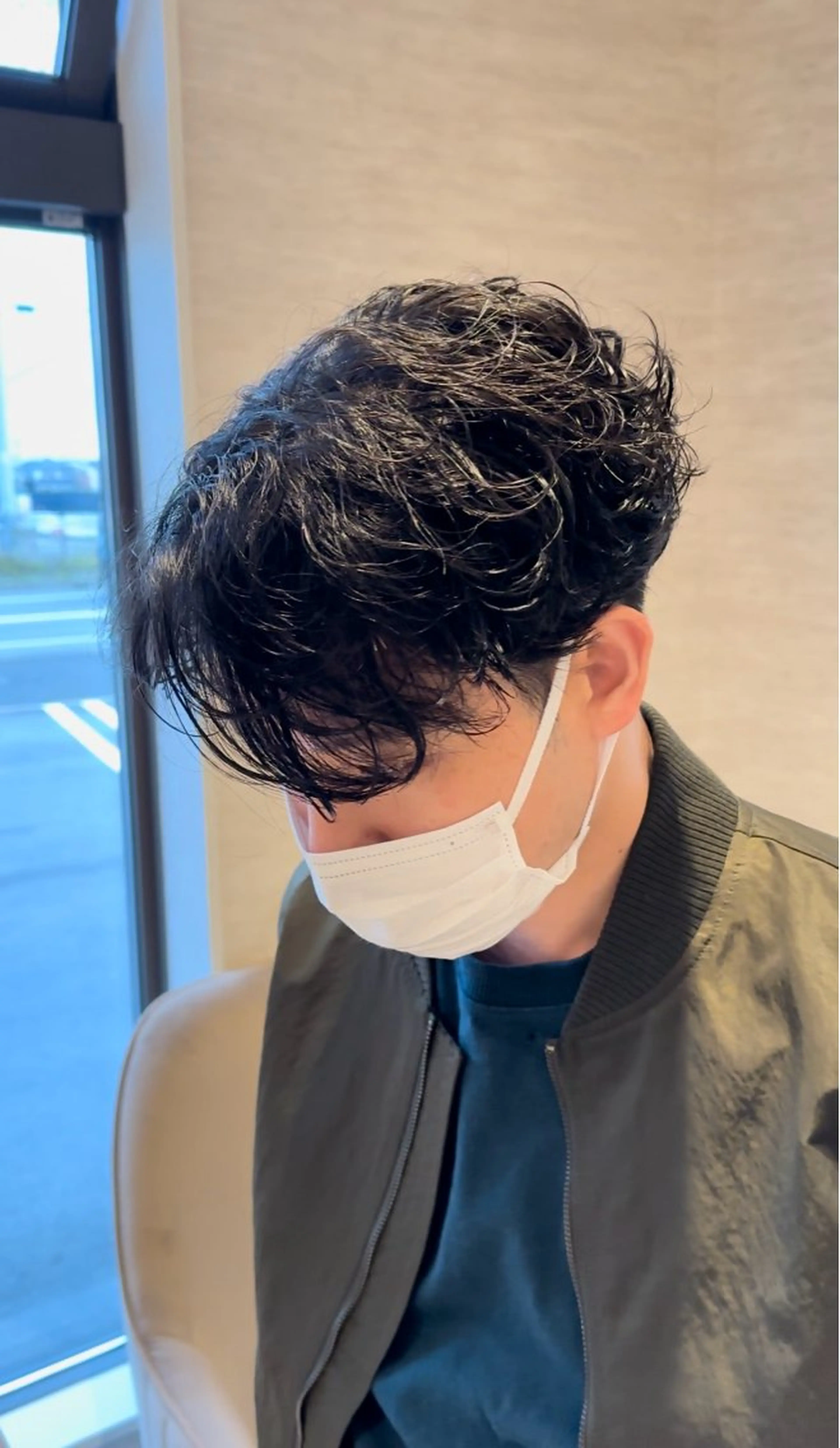 メンズ センターパート メンズパーマ カット パーマ 小野友裕 岡崎市✨CONTY店のヘアスタイル