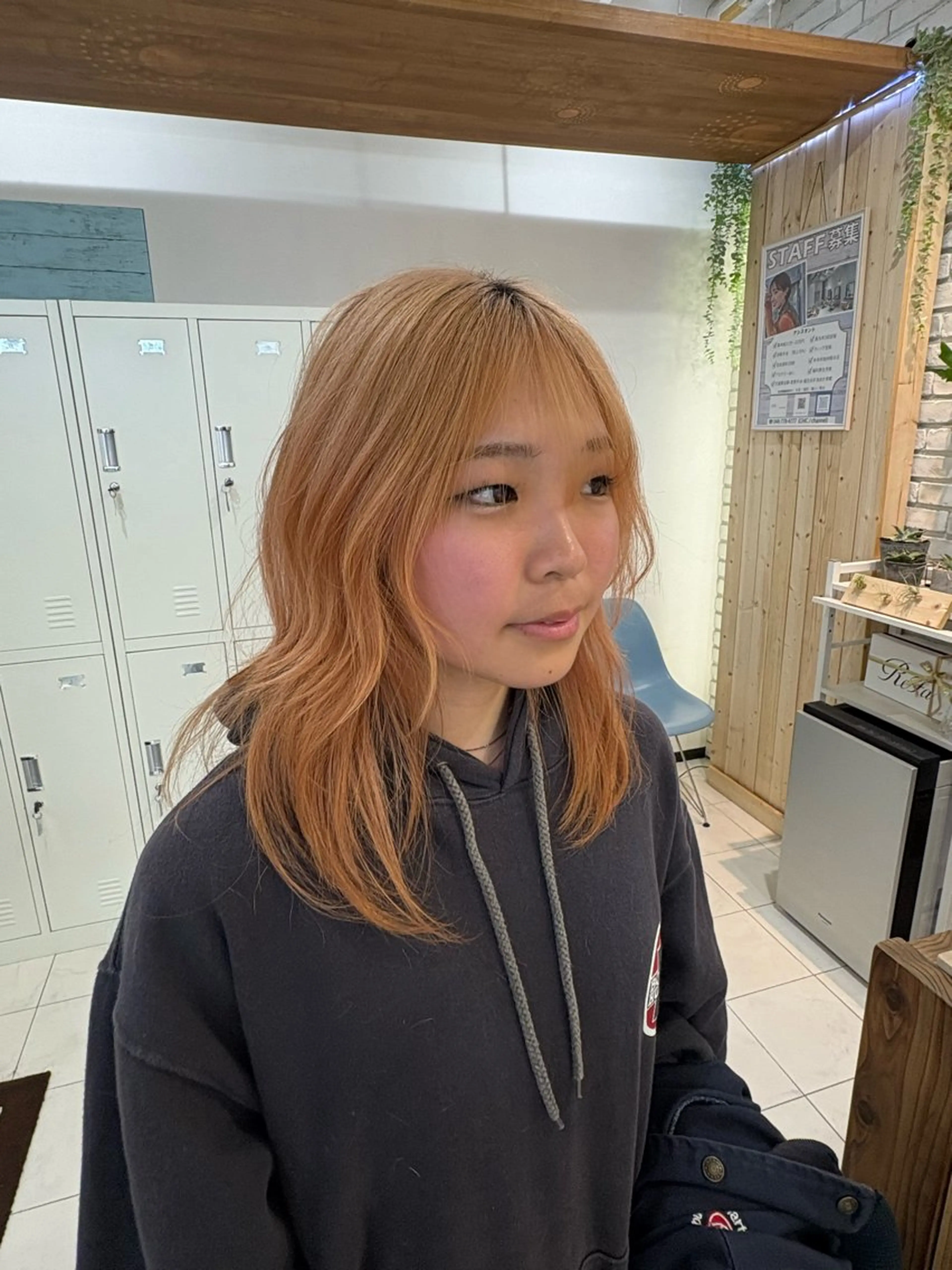 ロング ハッシュカット レイヤーボブ/暖色カ ラー/ユウカのヘアスタイル