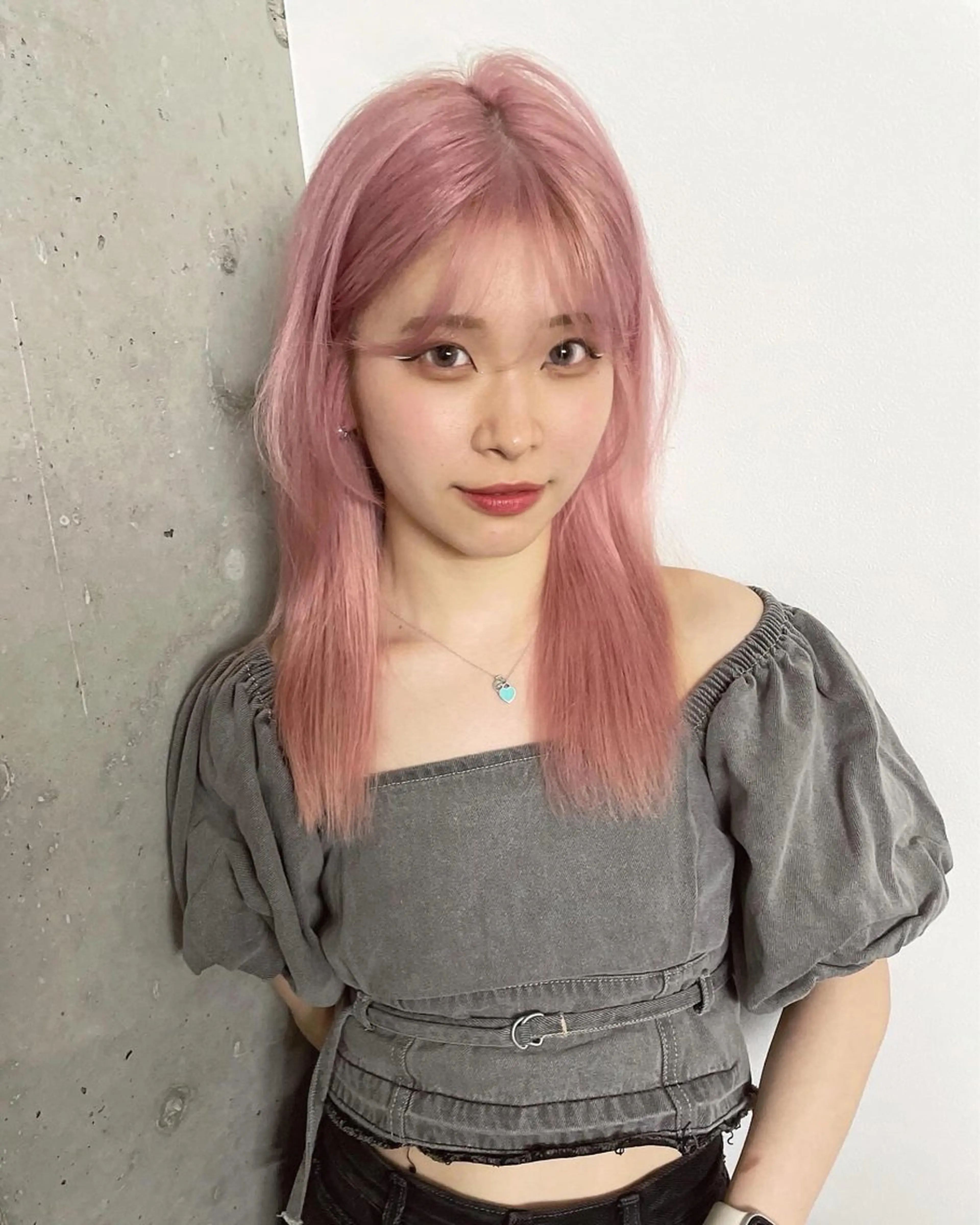 セミロング カラー ブリーチ ハイトーンカラー ブリーチ/ベージュ 💕/momoaのヘアスタイル