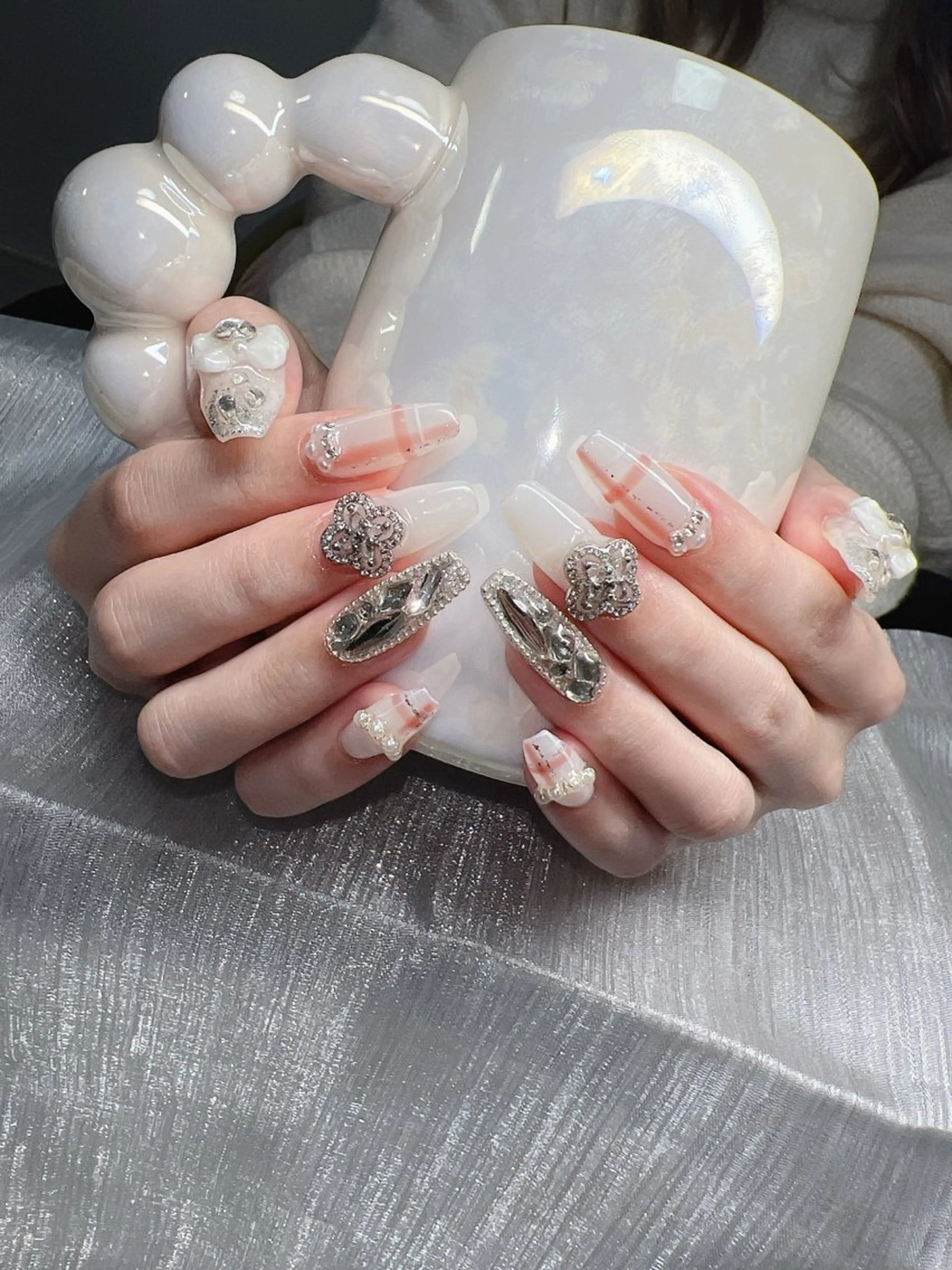 ネイル 長さ出し ハロウィン マグネットネイル ミラーネイル ネイルチップ Lee Nails チップ長さだし専門店のネイルデザイン