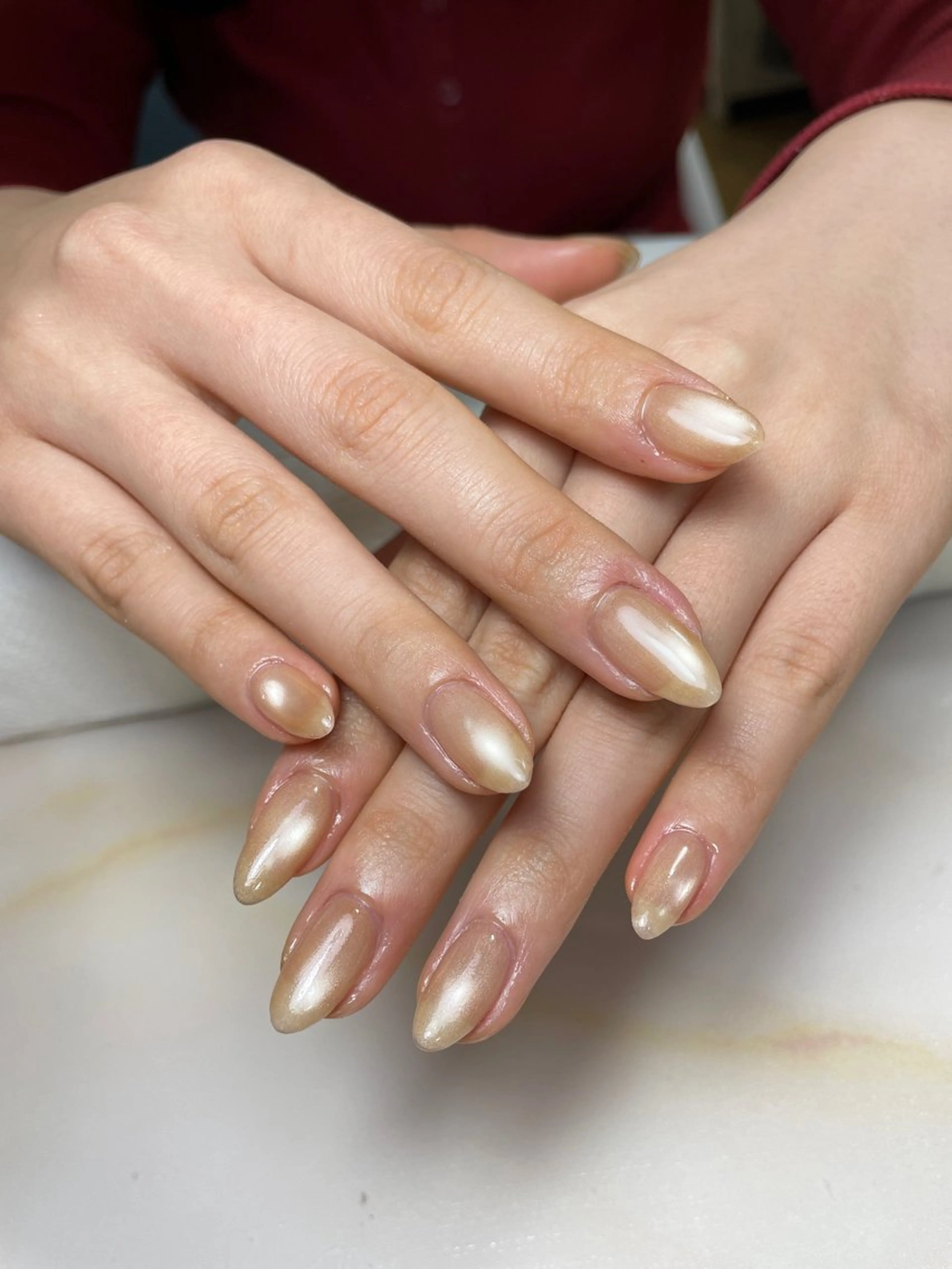 ネイル アートネイル フレンチネイル ジェルネイル グラデーション 韓国ネイル ハンドネイル 久保田 マリコのネイルデザイン