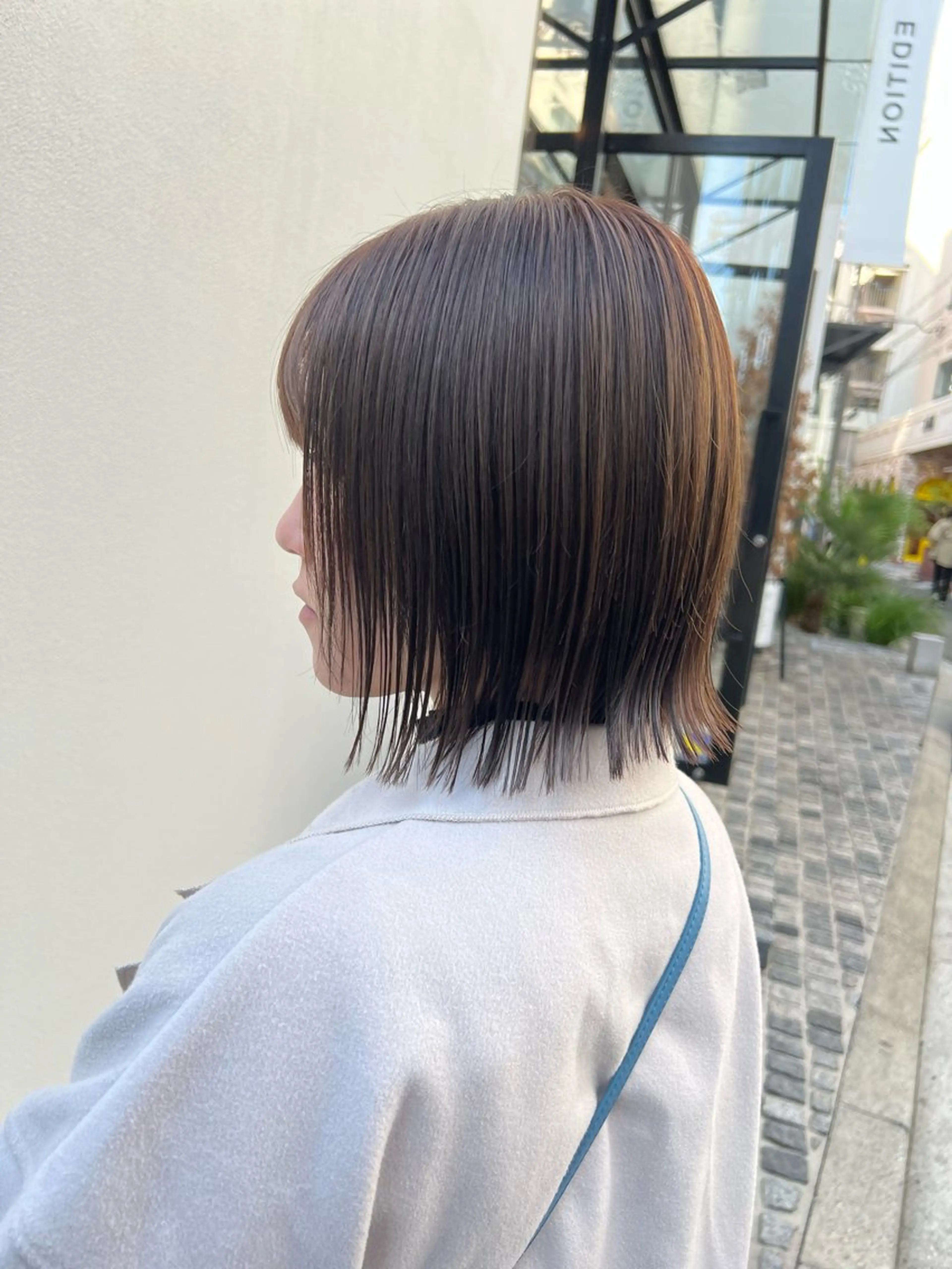 ショート カラー 透明感カラー ボブ 神戸ボブ✂️ ioe三宮/田 伸佳のヘアスタイル