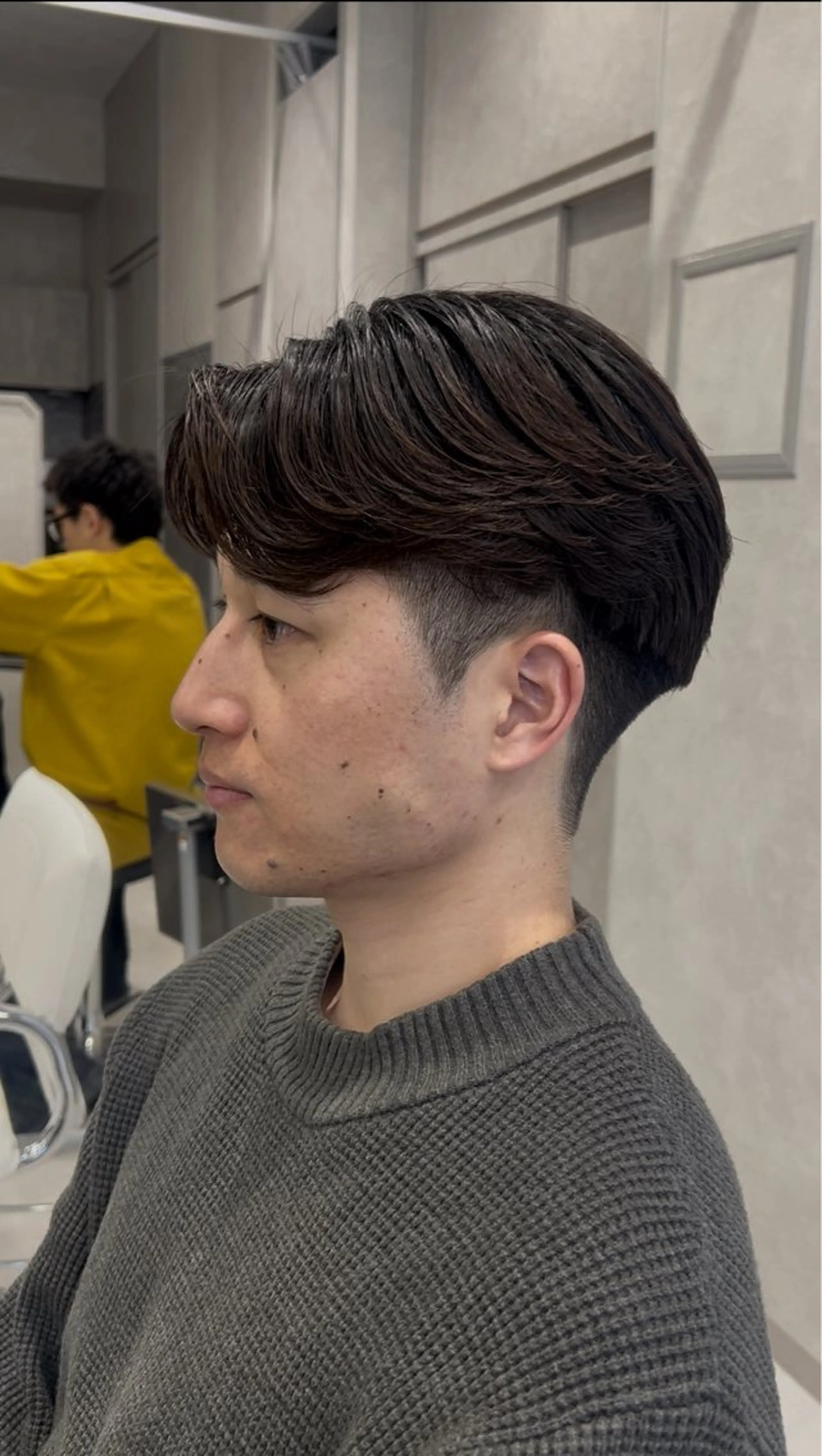 パーマ メンズ カット 縮毛矯正 毛流れ/メンズパーマ kanata/溝の口のヘアスタイル