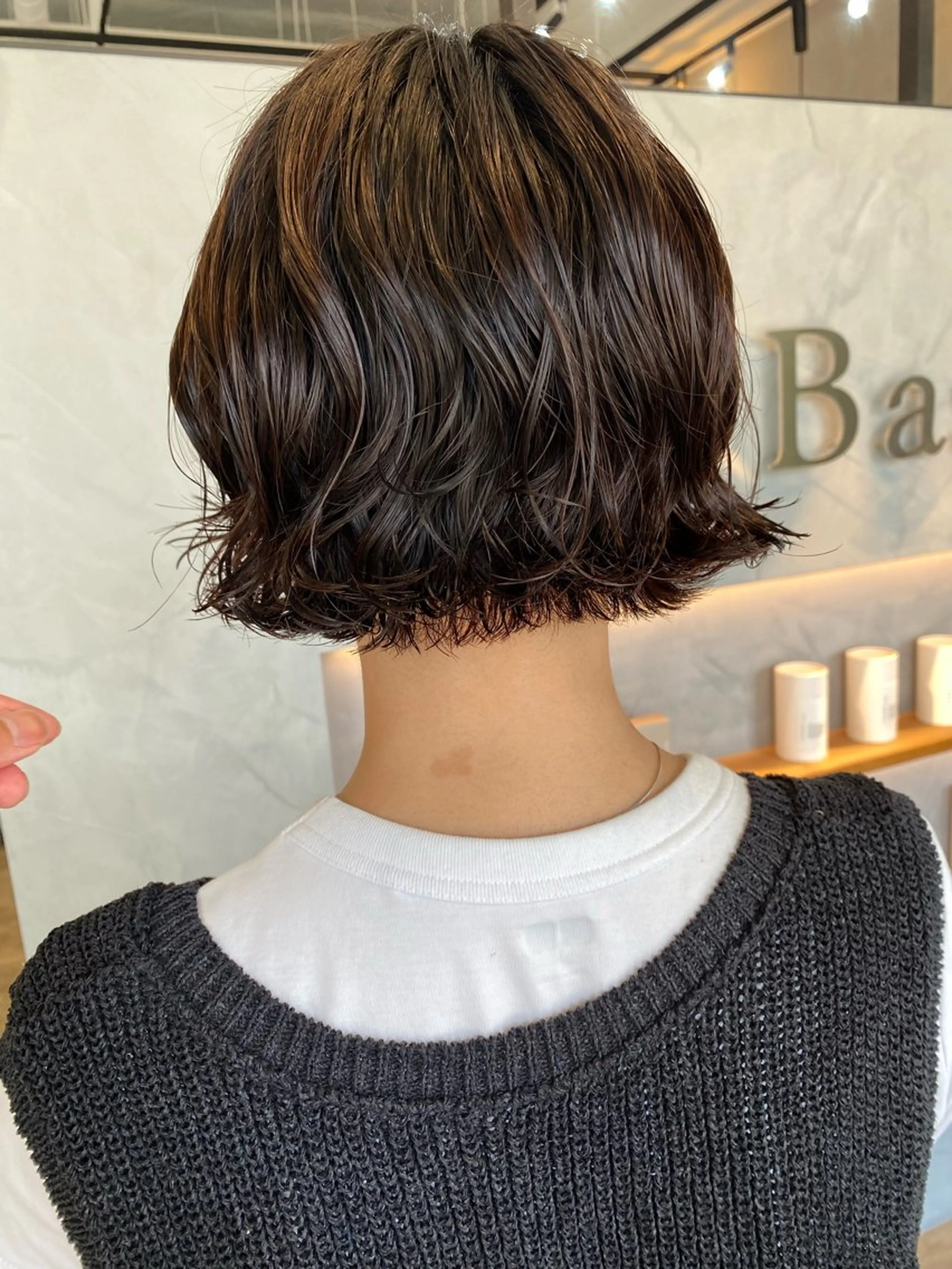 ショート パーマ 福田 ボブ.ウルフのヘアスタイル