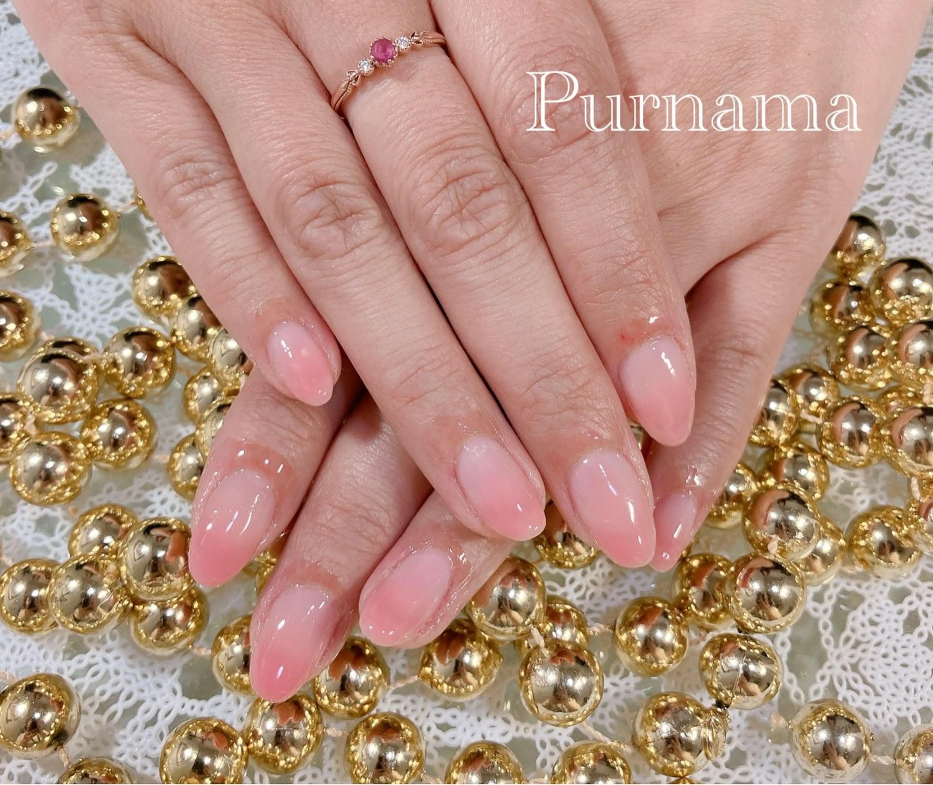 ネイル グラデーション シンプルネイル Purnama あきのネイルデザイン