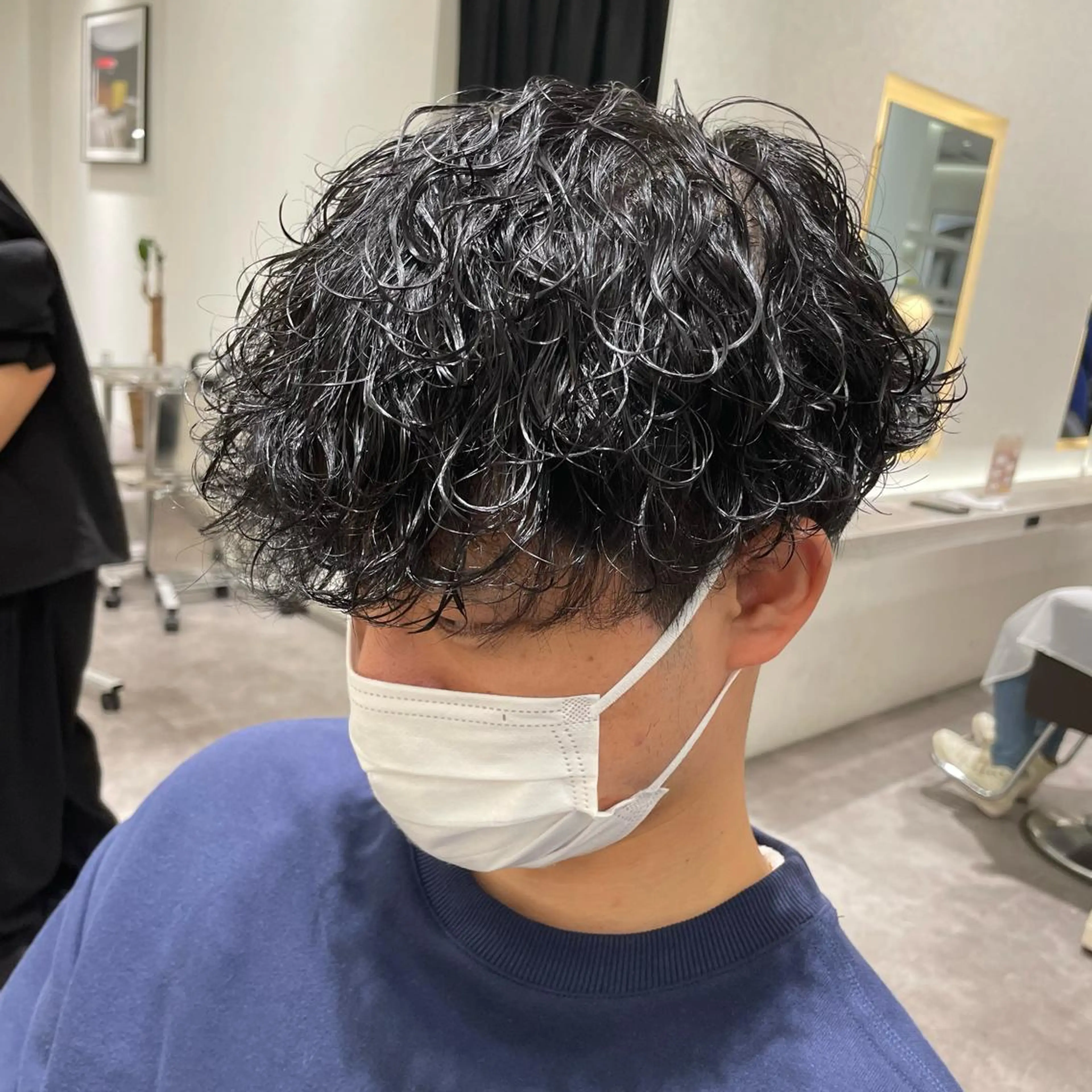 【ライトコース】メンズカット+各種パーマ(スパイラル、ツイスト、波巻き、ニュアンス、プードルパーマ等可能)の写真