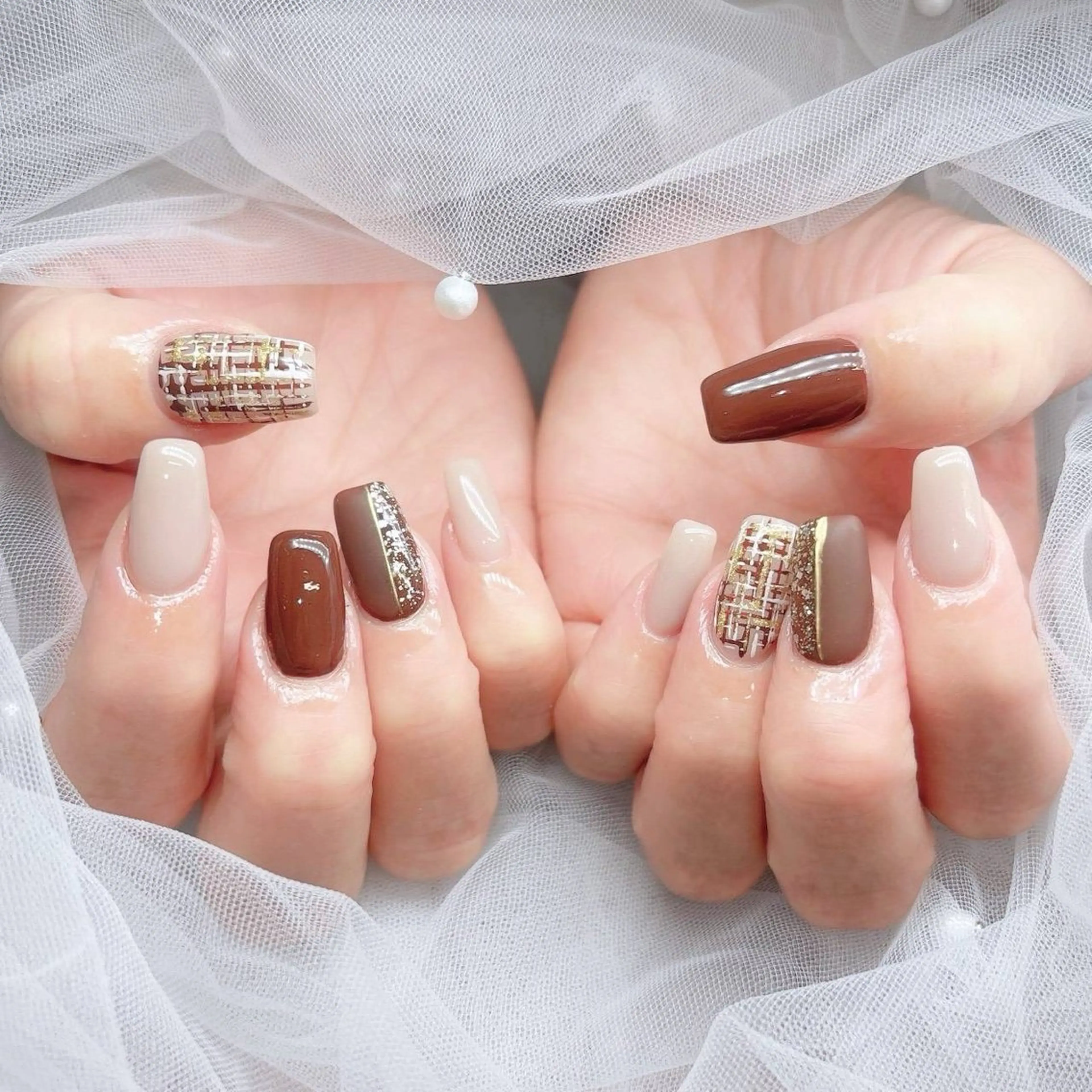 ネイル アートネイル ツイードネイル ハンドネイル ハンドケア Epokku ネイルサロンのネイルデザイン