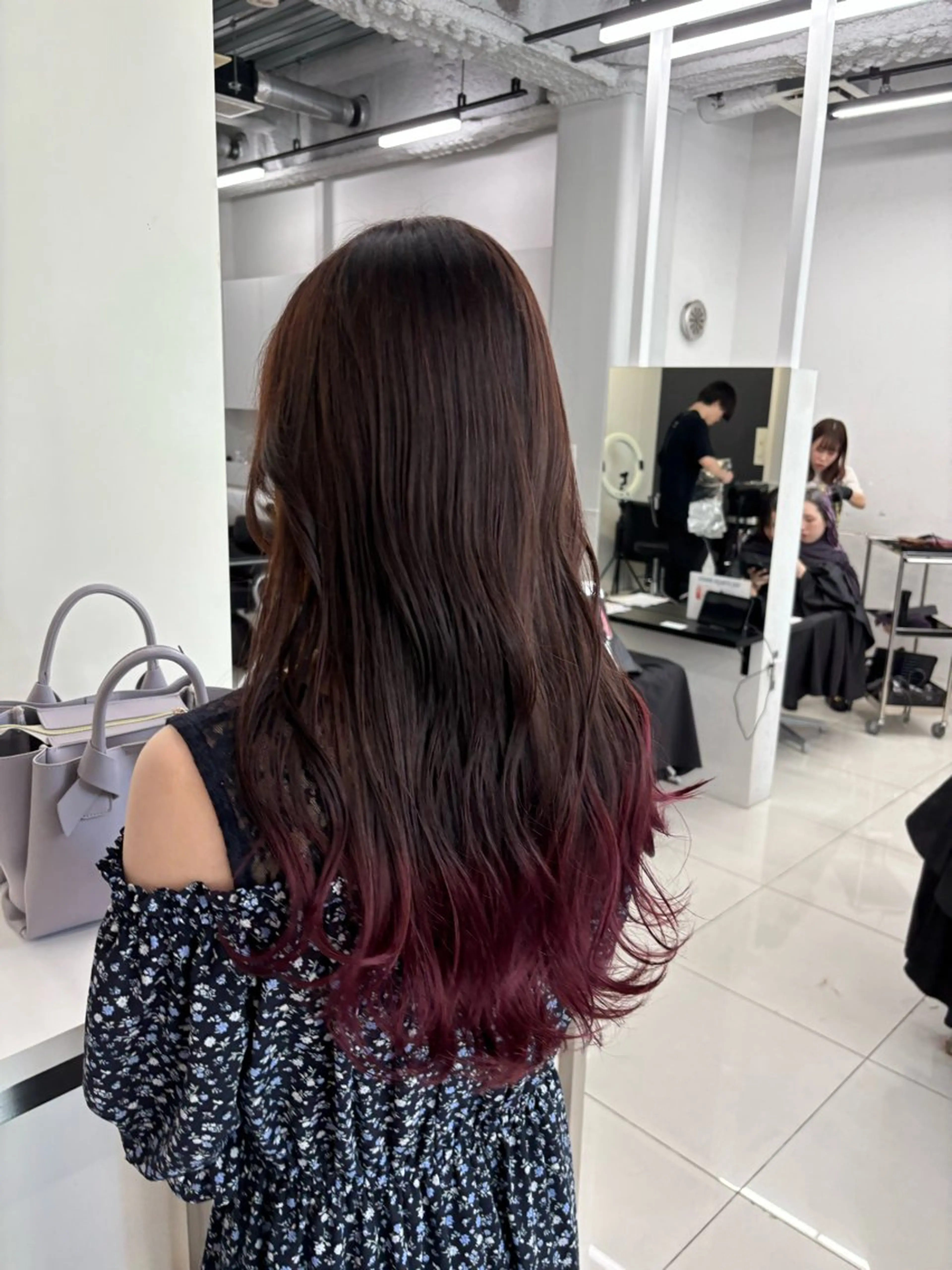 ミディアム カラー ブリーチ ヘアカラー トリートメント ⭐️無料！カット モデル募集⭐️夕貴のヘアスタイル