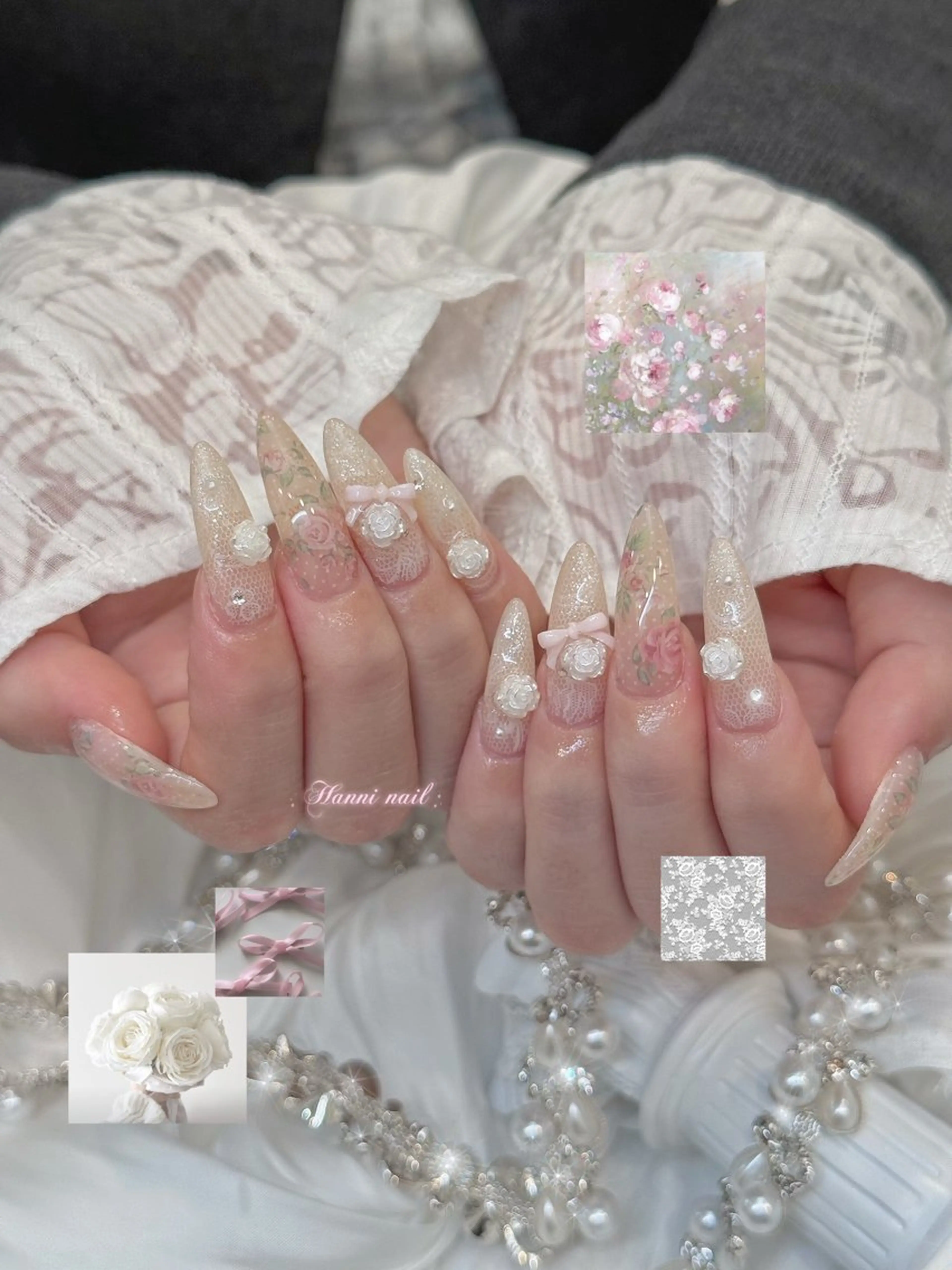 ネイル アートネイル オーロラネイル チークネイル フレンチネイル ジェルネイル ハンドネイル Hanni Nail Salon所属・Hanni ハンのネイルデザイン