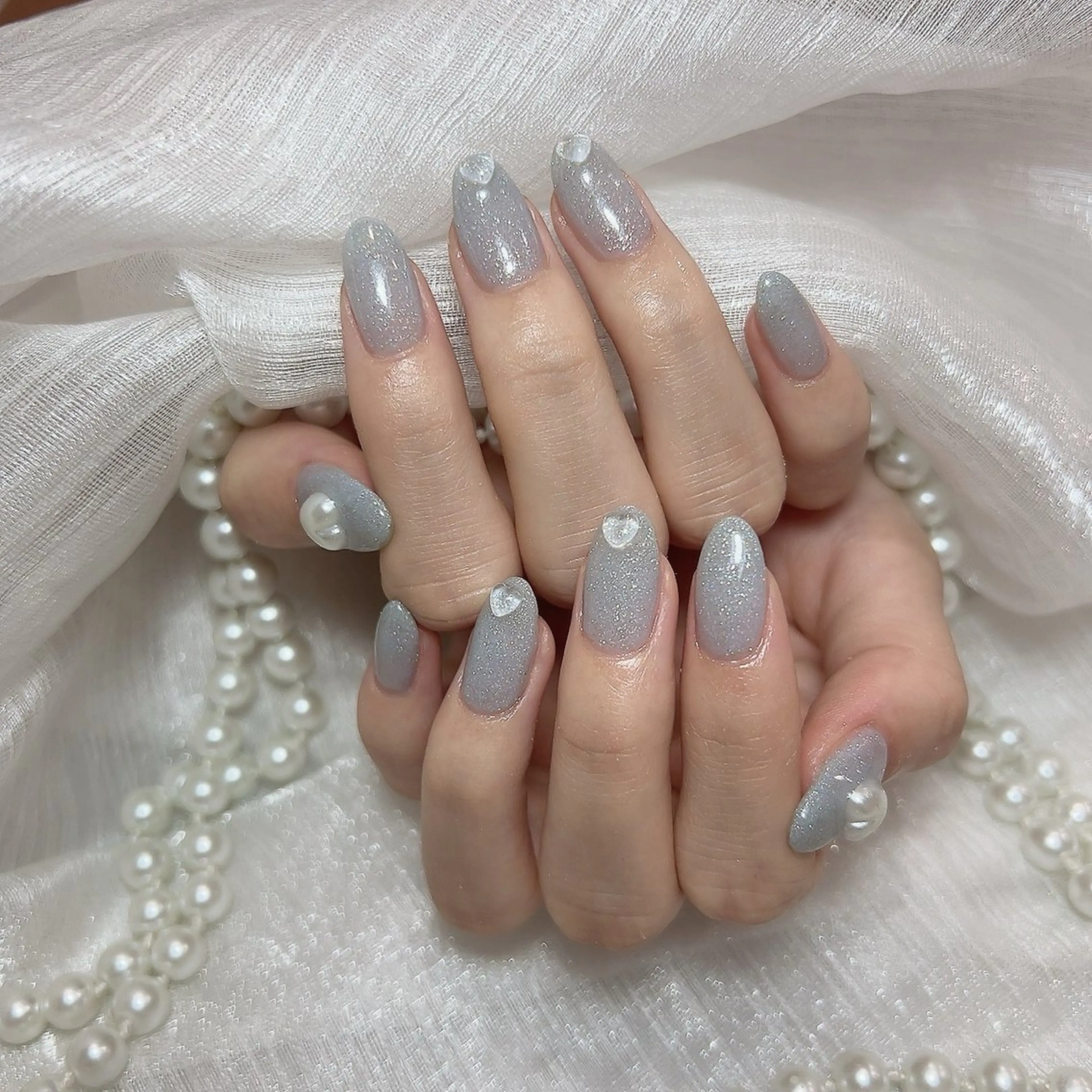ネイル アートネイル フレンチネイル ジェルネイル グラデーション 韓国ネイル ハンドネイル Viola  . Nailsalonのネイルデザイン