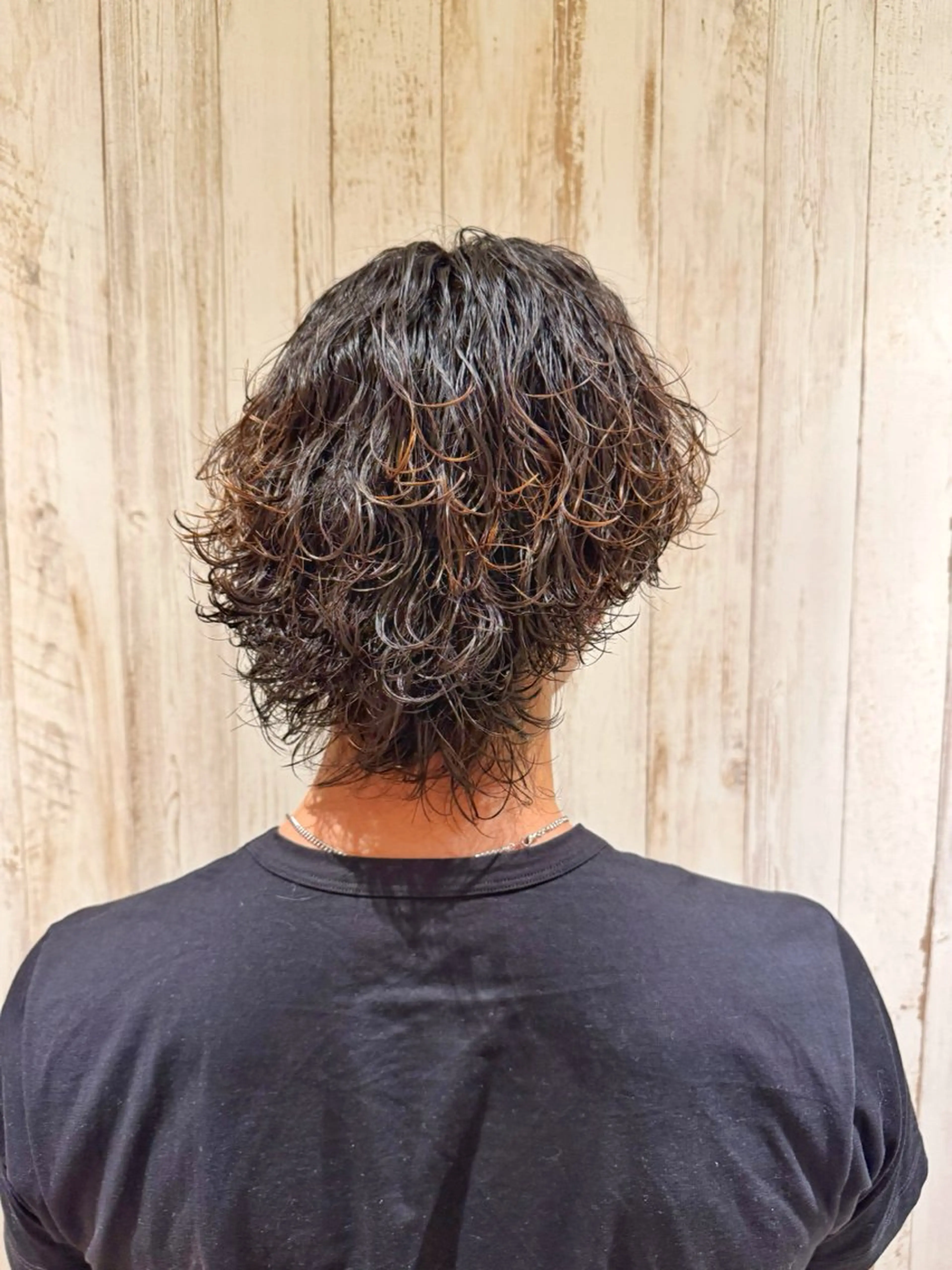 ミディアム パーマ メンズ カット パーマ 増田 祐のヘアスタイル