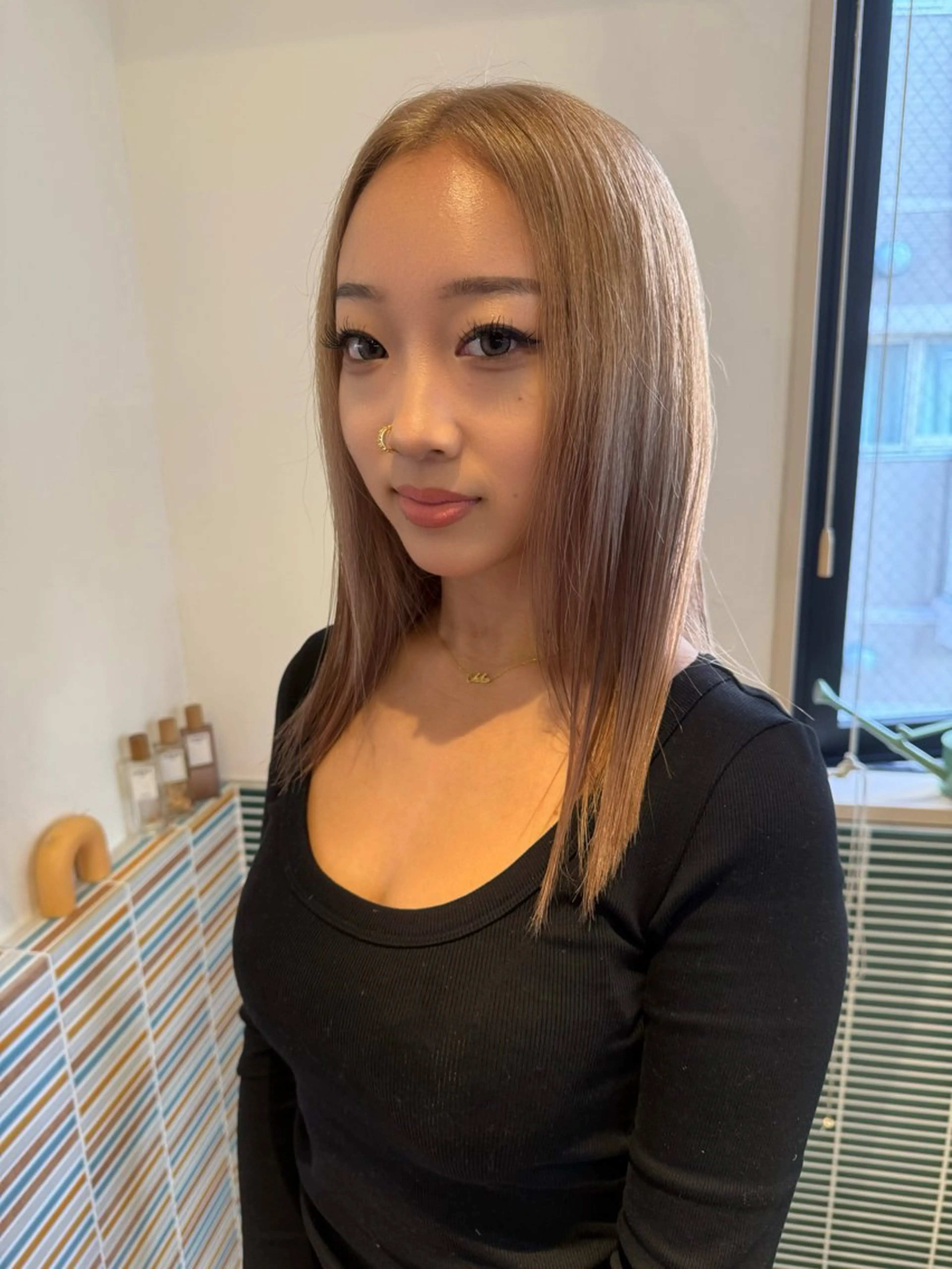 セミロング カラー ヘアカラー カラー特化/ブリーチ 梅田中崎町/あかりのヘアスタイル