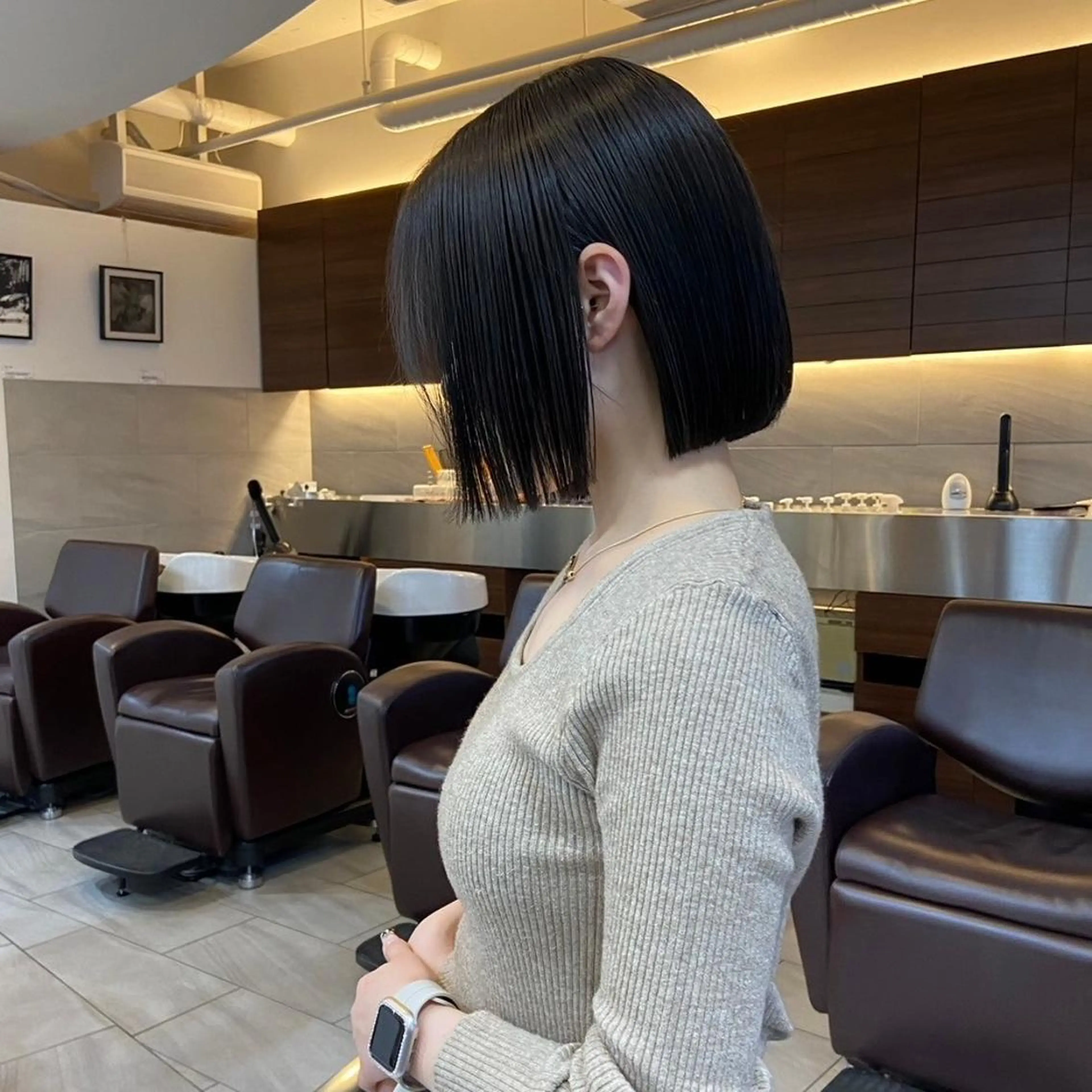 カラー ミディアム ボブ ◆モデル募集◆波田 圭史/ボブスタイルのヘアスタイル