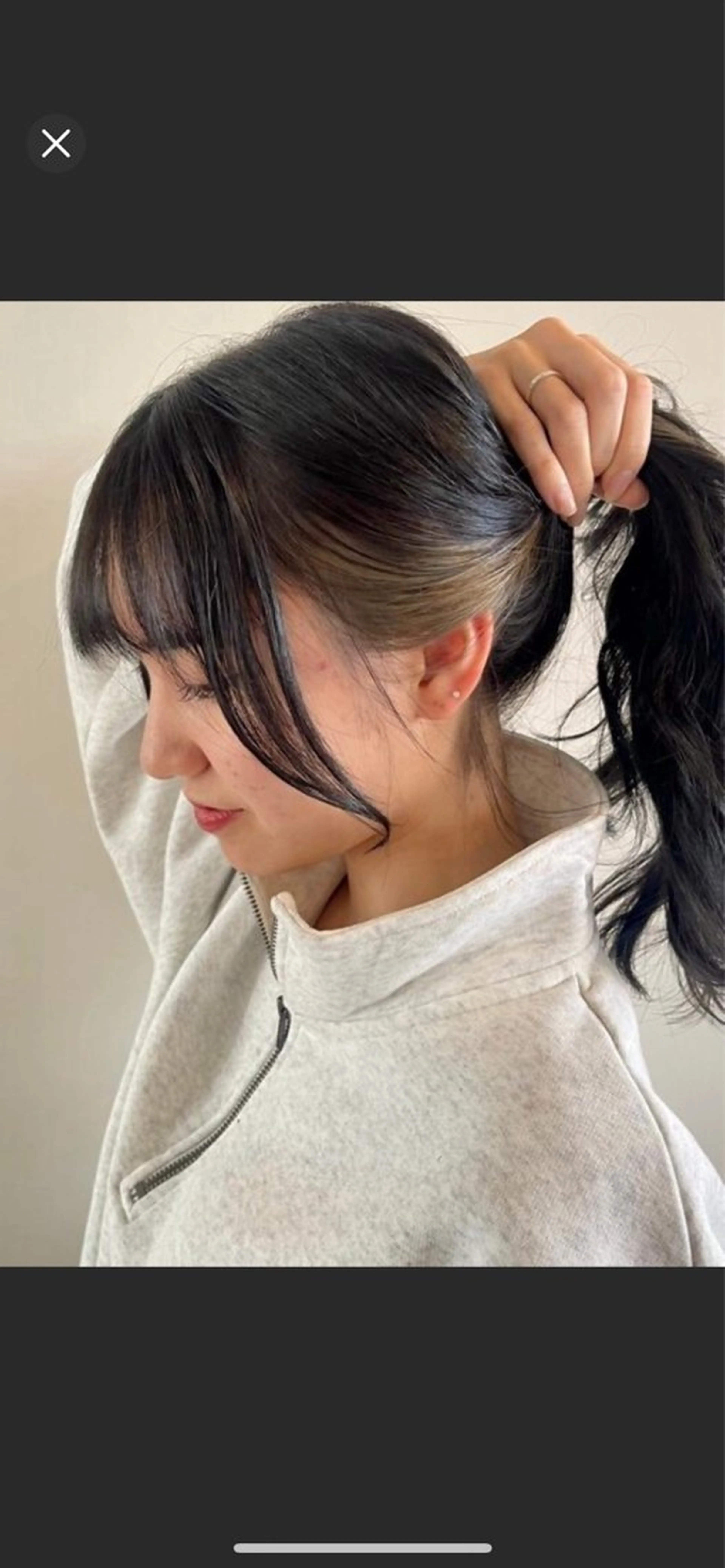 ロング カラー イヤリングカラー Le Lien OURAのヘアスタイル