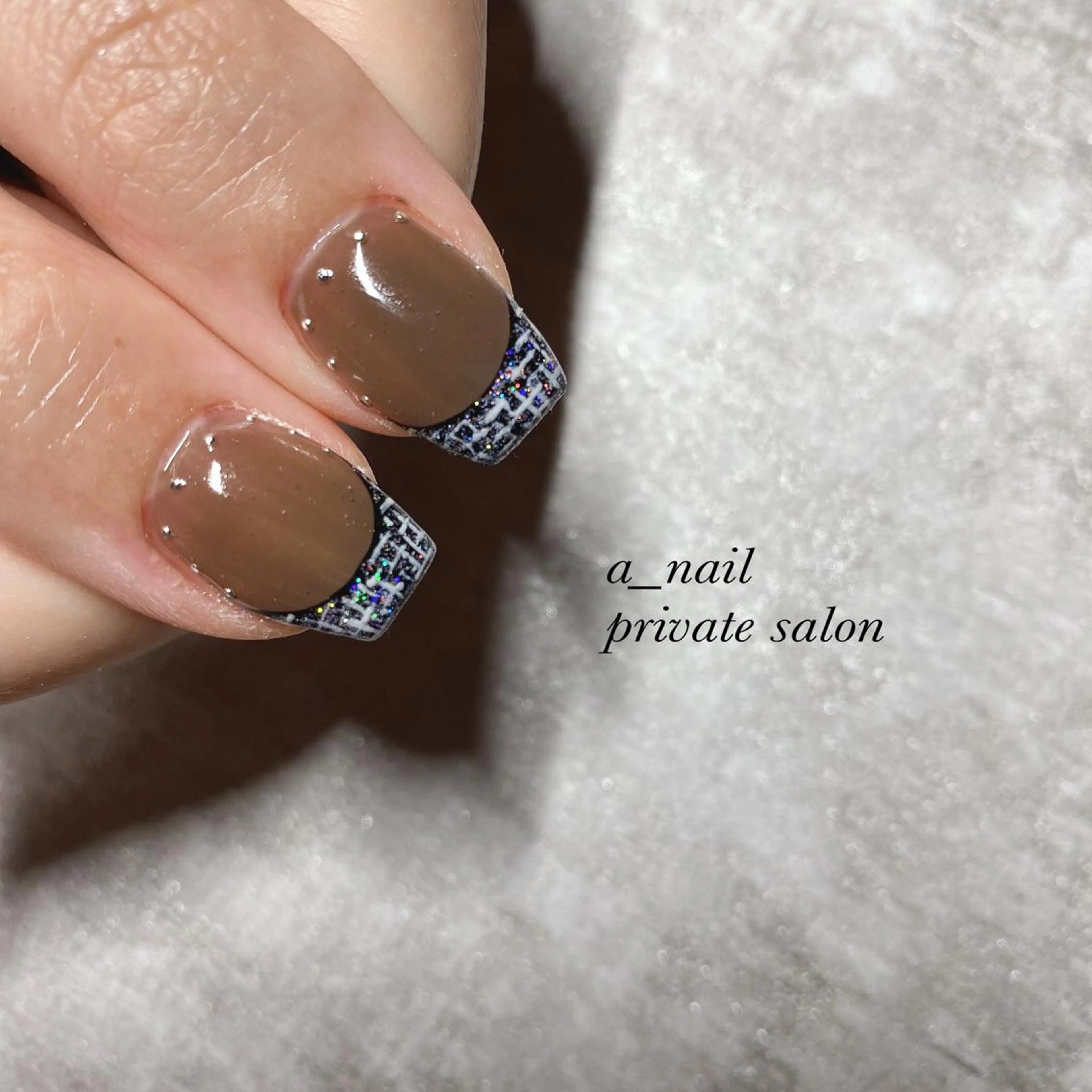 ネイル アニマル柄 フレンチネイル ジェルネイル 氷ネイル・うるうるネイル レース 菅 恵奈のネイルデザイン