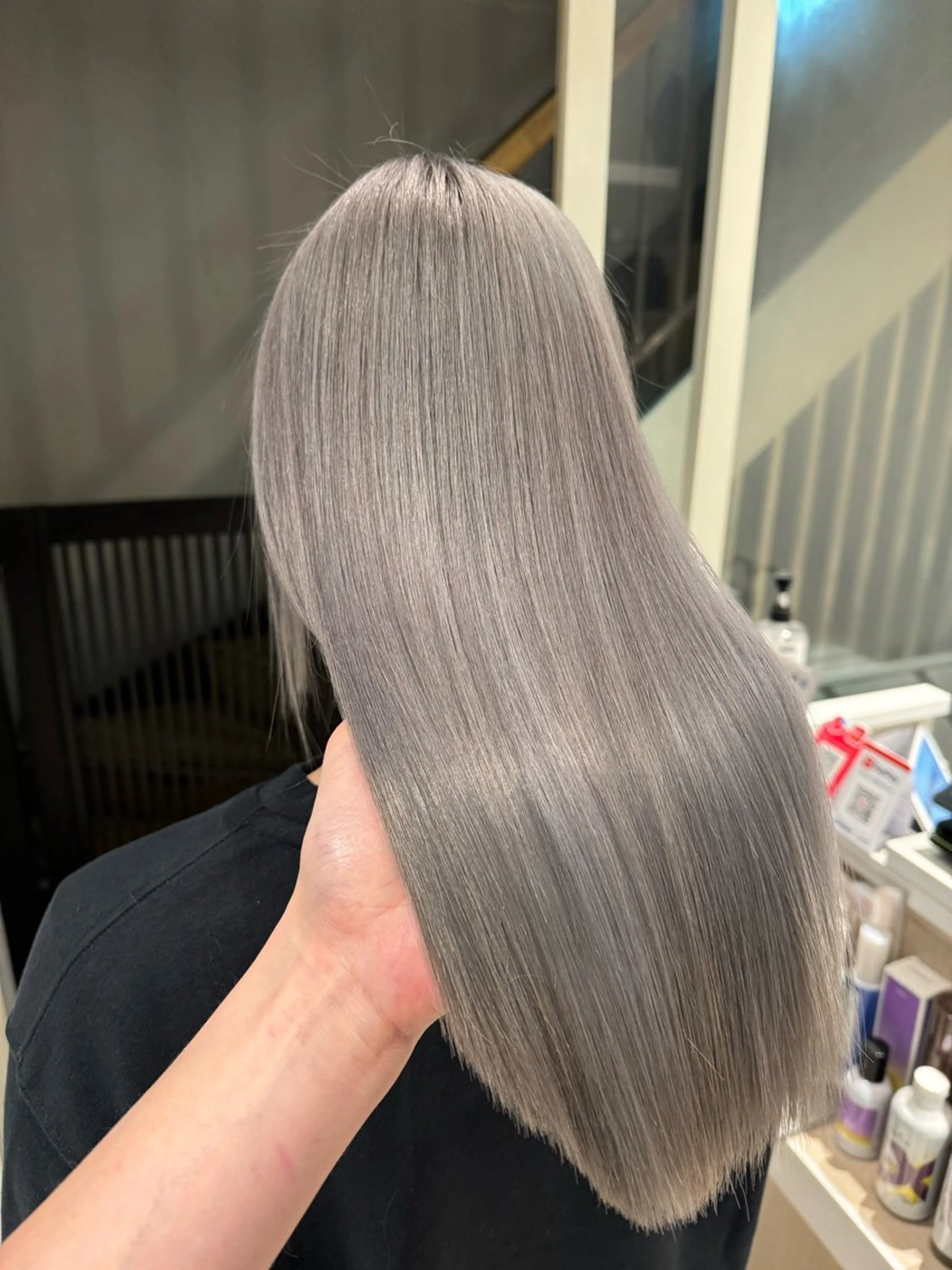 セミロング カラー グレージュ ヘアカラー トリートメント 🌈評価No.1🌈 艶髪カラー❌エクステのヘアスタイル