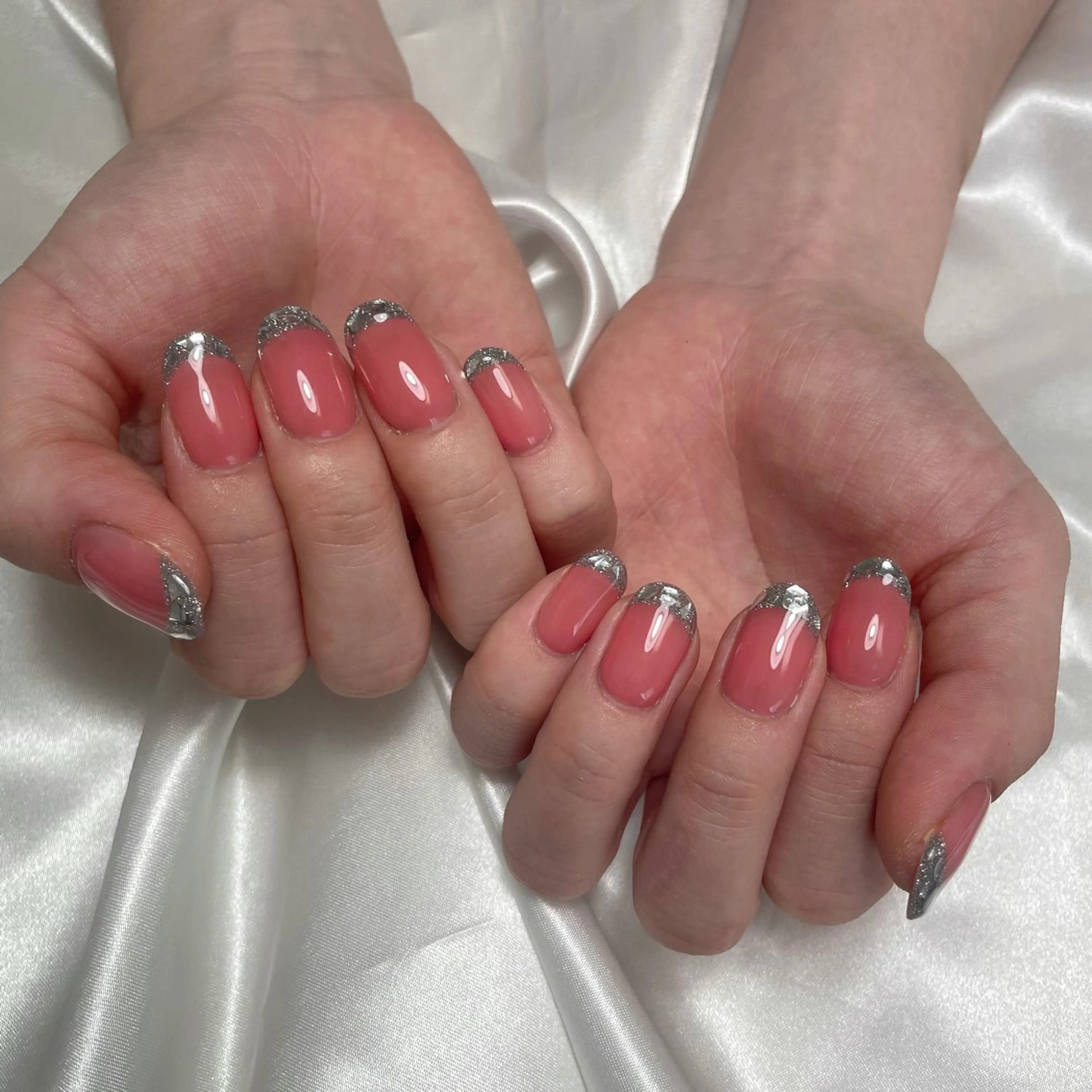 ネイル フレンチネイル ガラスフレンチ nonoka No.7のネイルデザイン